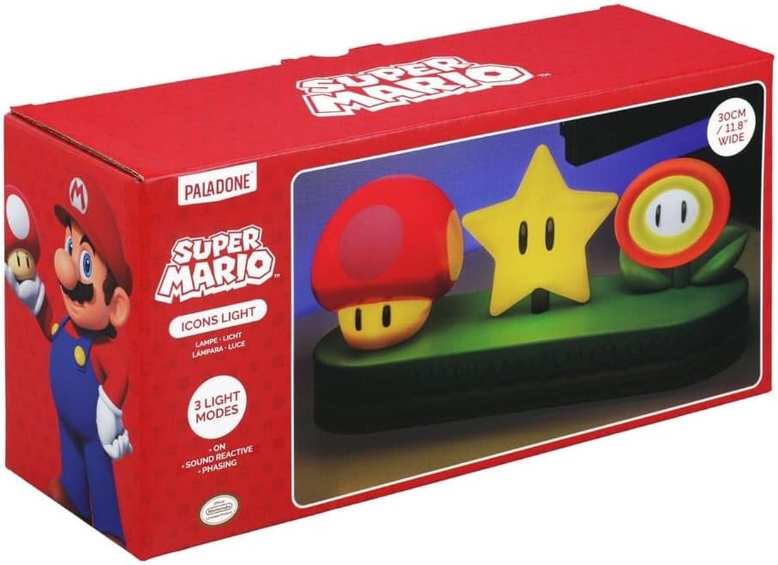 Paladone Super Mario Icon Light - Officially Licensed Mario Brothers Free Standing Desk Light, Gaming Room Decor and Merchandise for Boys and Girls, Nightlight Gift Accessory for Bedroom image number 3