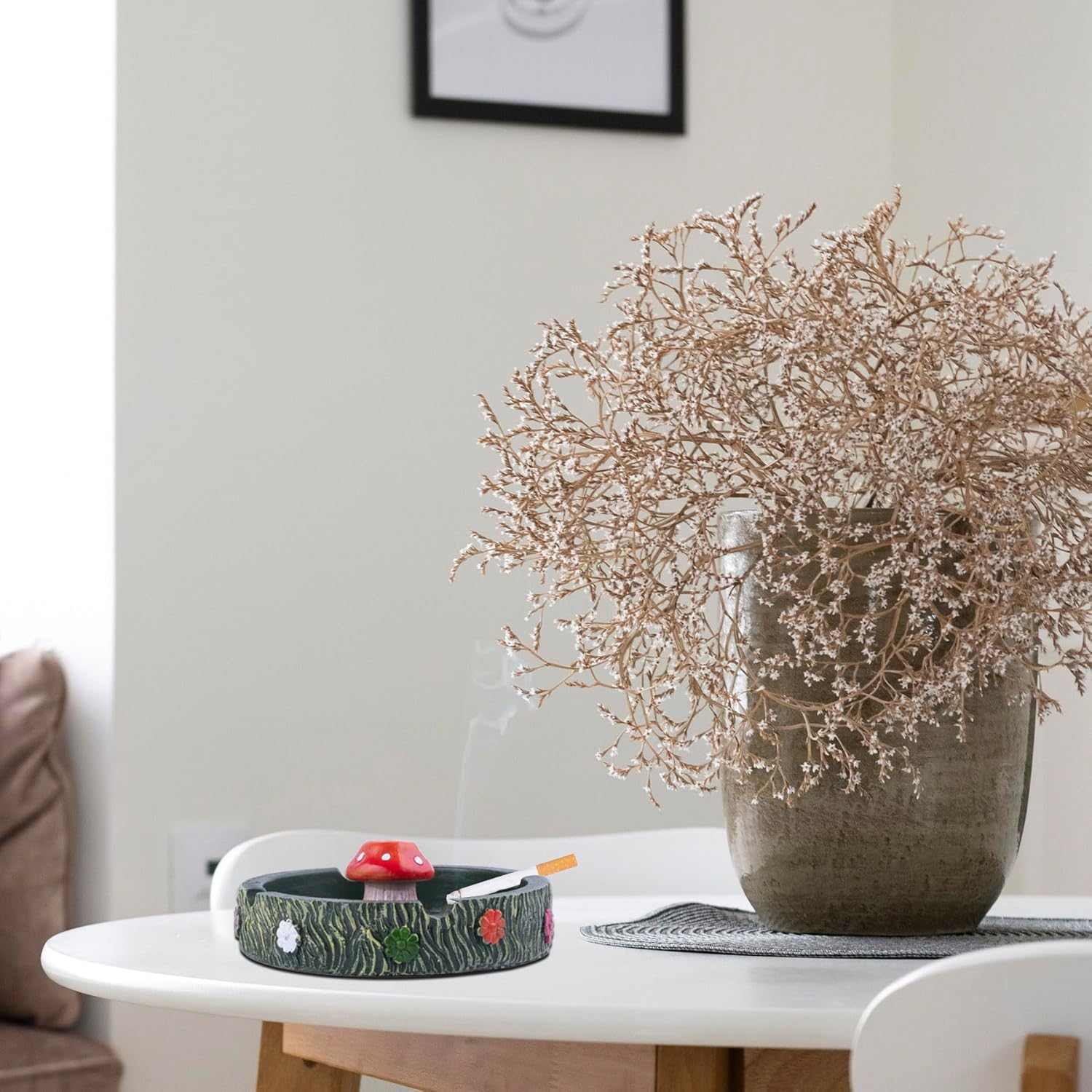 Ash Tray Cool Ashtrays for Cigarettes, Fantastical Mushroom Ashtray Decor for Home Office, Ornament Gifts image number 1