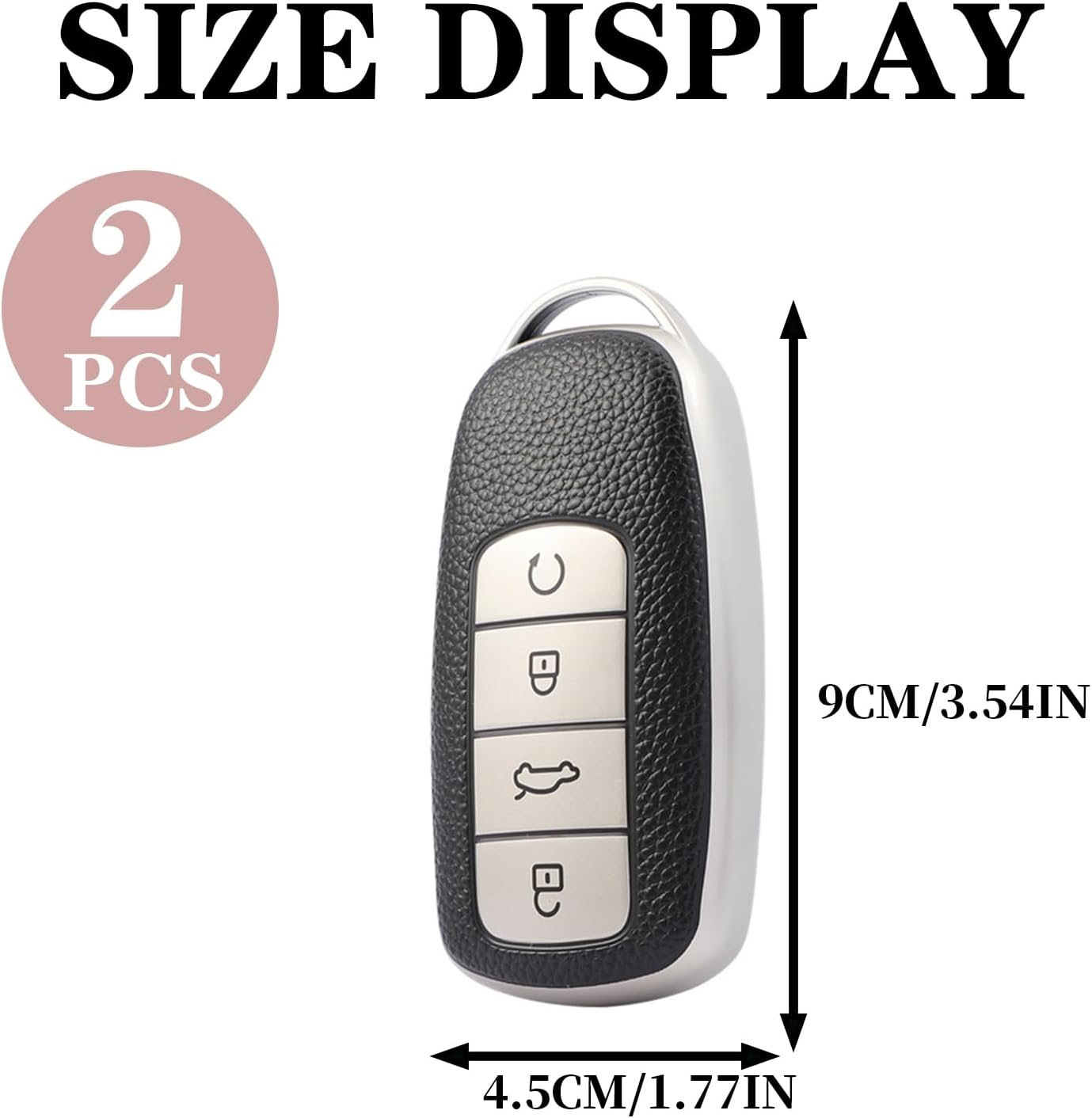 2-Pack Car Smart Key Fob Case Set, Soft TPU Remote Key Fob Cover, Compatible with Chery Omoda 5, Tiggo 8 Pro, Tiggo 8 Plus, Key Fob Protector Kit for Enhanced Protection and Style image number 5