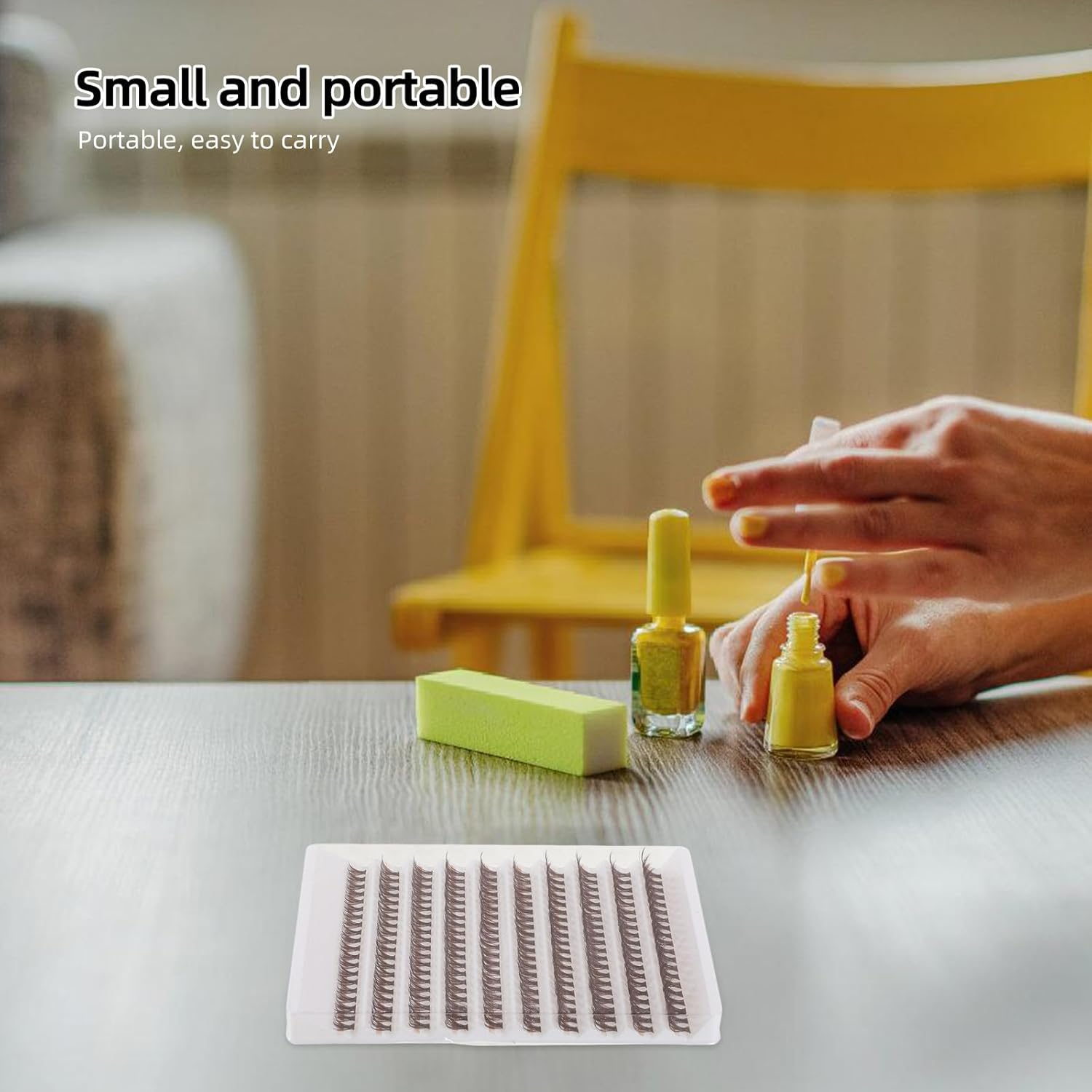 WESIEVYA 10 Pairs Brown Wispy Lash Clusters, Lightweight Natural-Looking False Eyelashes Kit, Fine Fiber Curl for Everyday Makeup and Cosplay image number 2