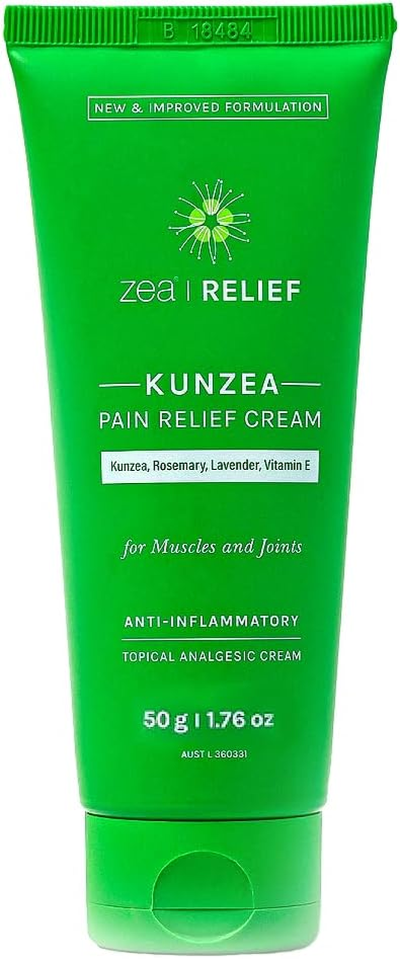 Zea Relief Kunzea Pain Relief Cream, 240 G &ndash; Natural Anti-Inflammatory Formula for Muscle, Joint & Nerve Pain &ndash; Enriched with Vitamin E, Rosemary & Tasmanian Lavender &ndash; Sore Muscle & Arthritis Relief image number 2