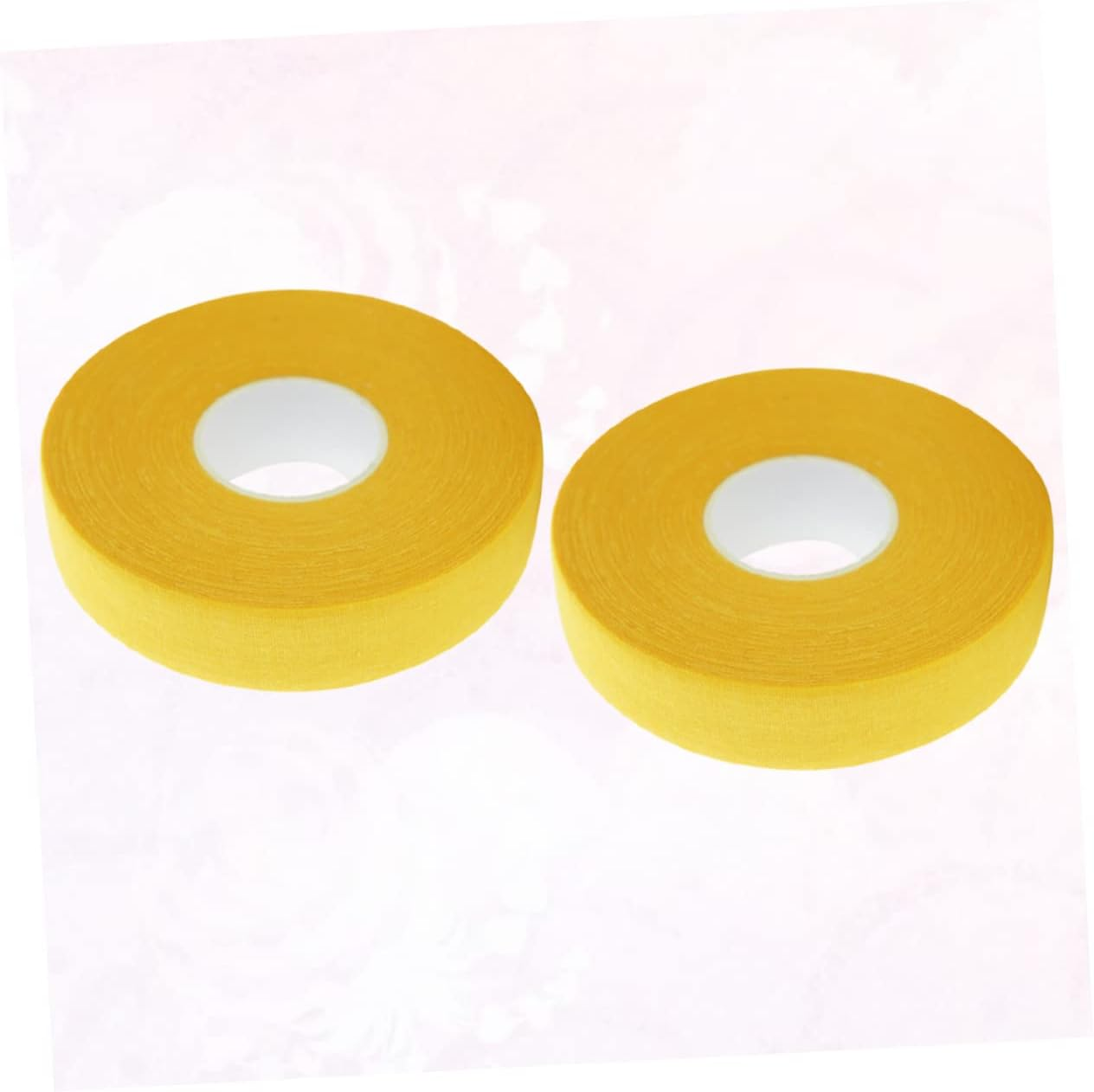 Mipcase 2Pcs Yellow 2.5Cm X 20M Cotton Hockey Stick Tape Sticky Sports Tape Waterproof Anti-Slip Wrapper for Ice Hockey Practice image number 3