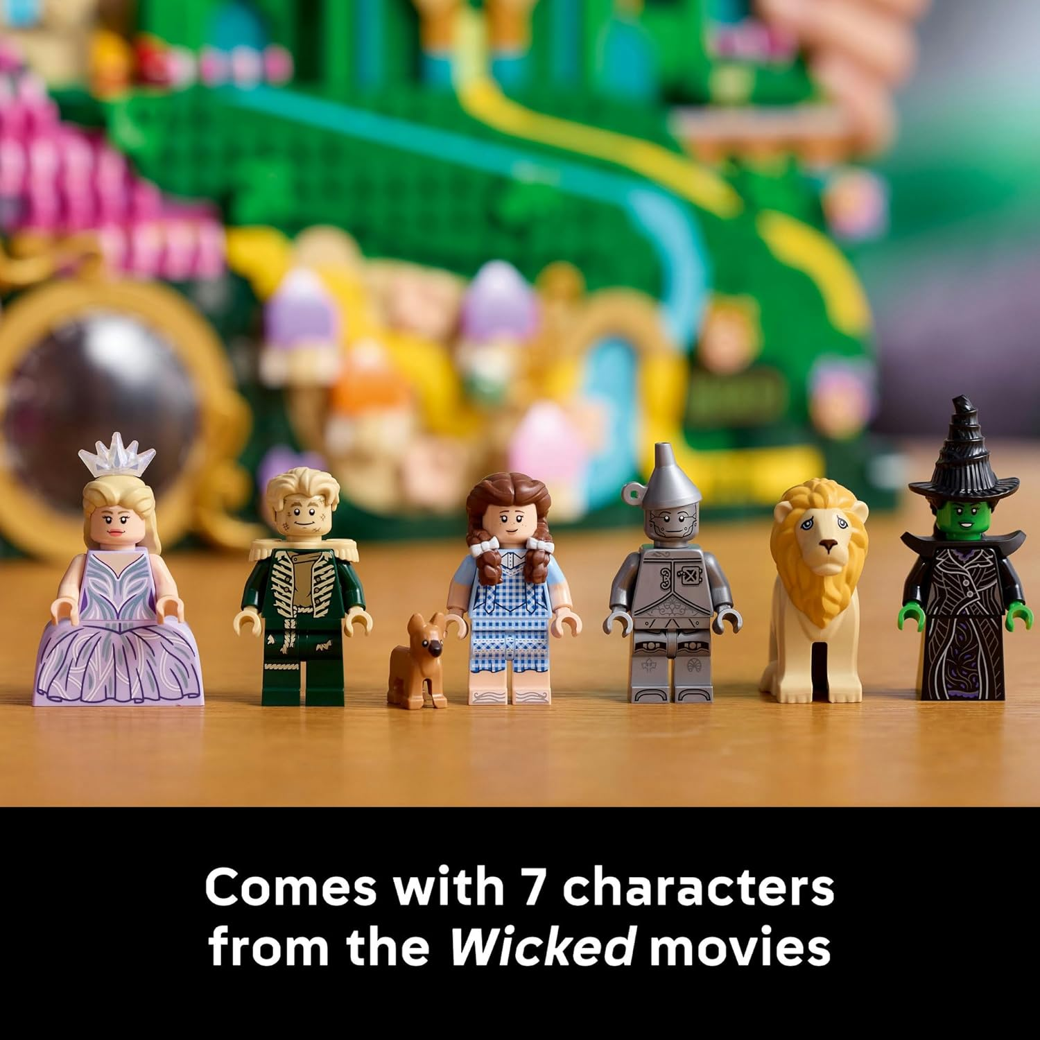 LEGO&reg; Wicked Emerald City Wall Art 75685 Aesthetic Room Decor, Adventure Toy for Adults with 6 Minifigures Including Elphaba, Glinda, Dorothy Gale, Cowardly Lion, Scarecrow and Tin Man image number 1