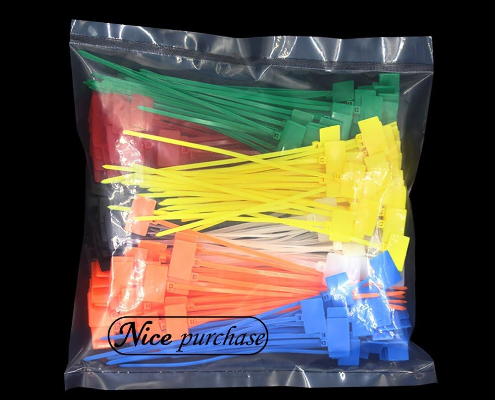 NICE PURCHASE 250Pcs 6 Inch Wire Zip Ties Self-Locking Plastic Nylon Cable Ties Multicolor Network Wire Plastic Straps Label Mark Tag image number 1