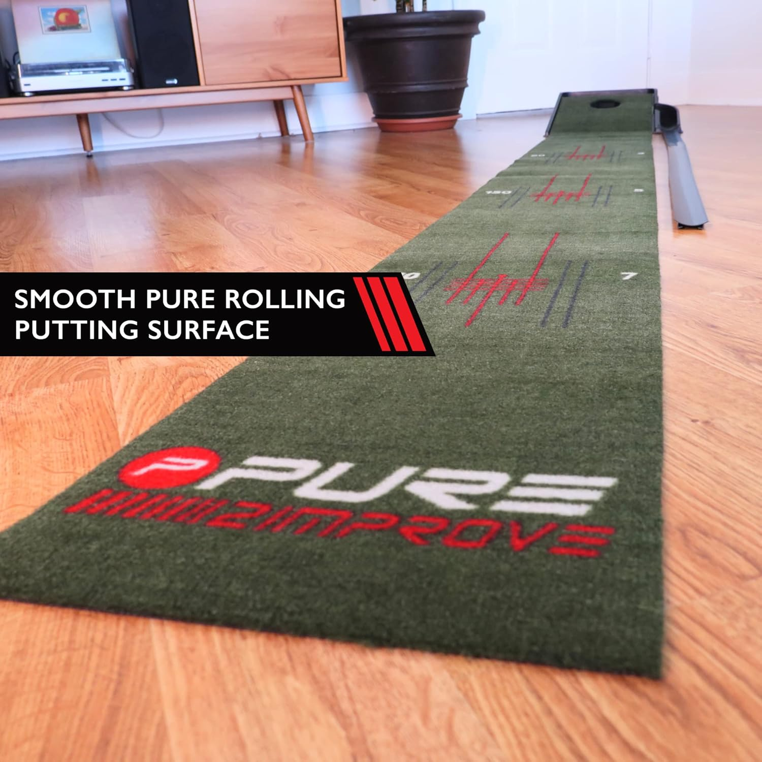 Pure2Improve Confidence Indoor/Outdoor Golf Putting Mat, (9' X 1') image number 3