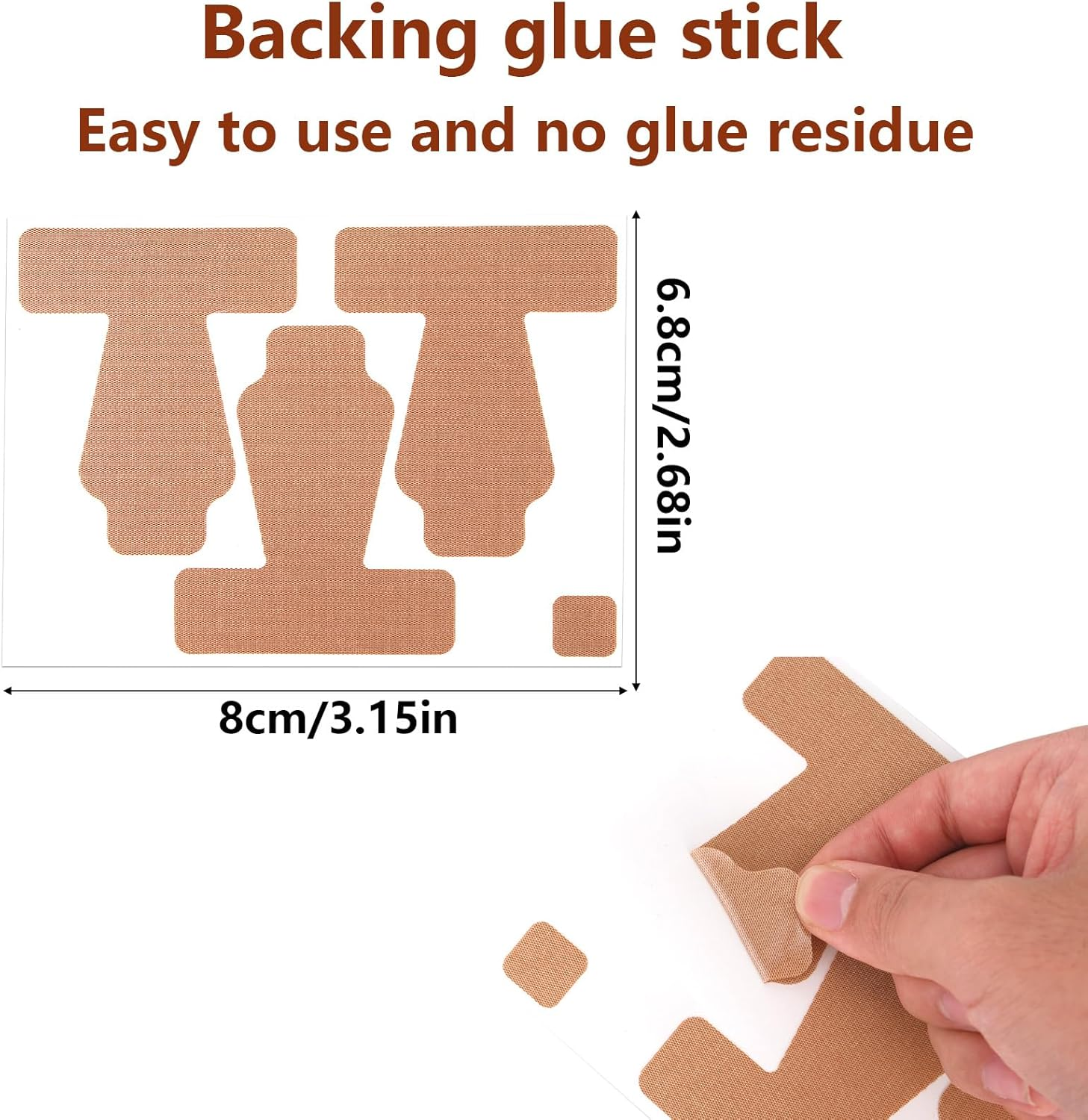 30Pcs Thumb Support Tape, Self Adhesive Thumb Support Brace Protecting Straps Stretchy Athletic Tape for Sport Housework Joint Supporting (Skin Color) image number 4