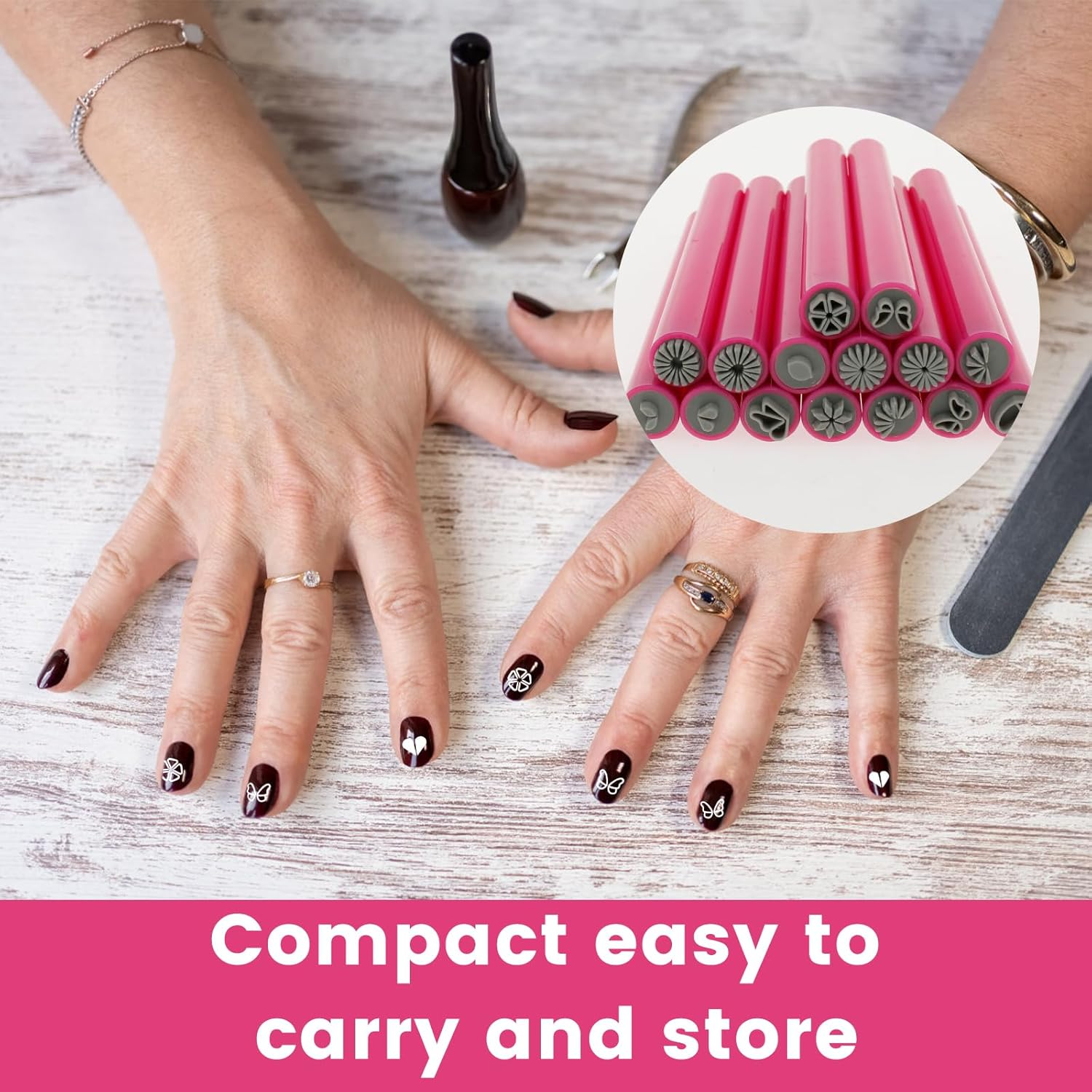 15PCS Nail Art Stamp Pen Set, Flower Nail Stamper Pens, DIY Nail Art Pen Nail Design Tools, Nail Art Stamping Pen Nail Dotting Tool, Assorted Patterns Nail Stamping Plate, Nail Art Tools for Women