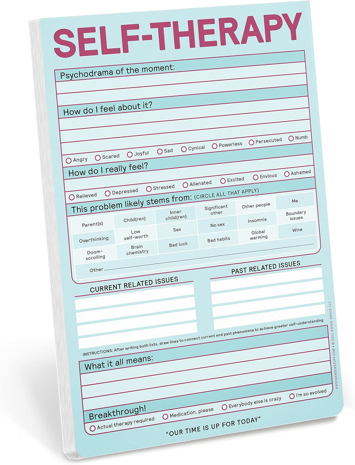 Knock Knock Self-Therapy Pad, Checklist Note Pad for Step-By-Step Stress Relief (Pastel Version), 6 X 9-Inches - I Got This image number 6