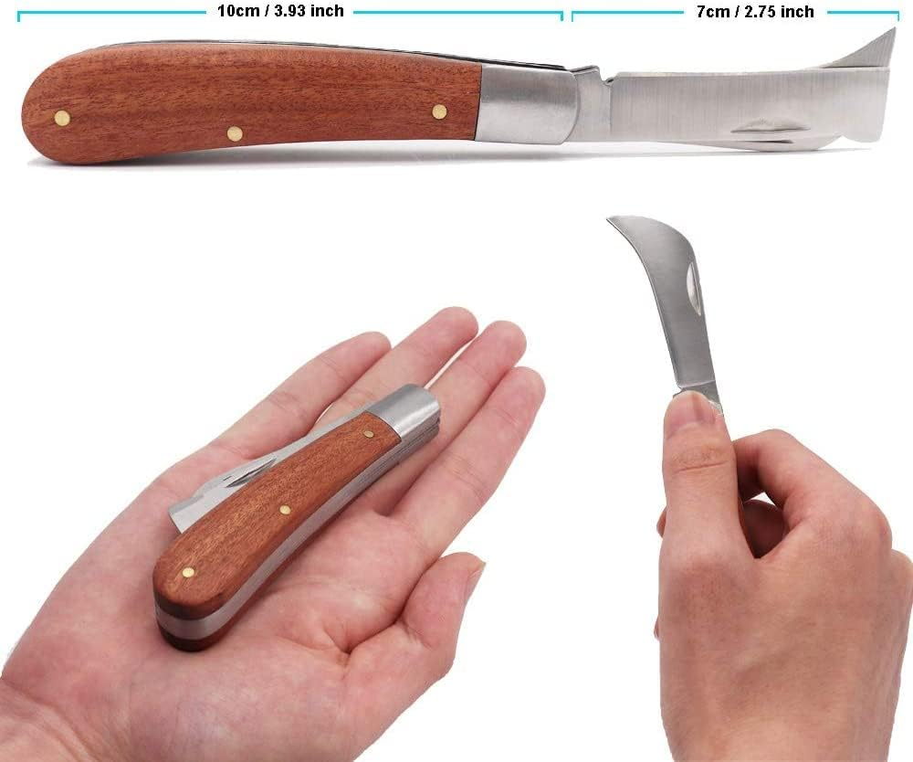 Grafting Garden Knife - Grafting Knife with 2 Grafting Tape, Stainless Steel Double Blade Grafting Knife with Grafting Tape, Flexible Grafting Kit image number 4