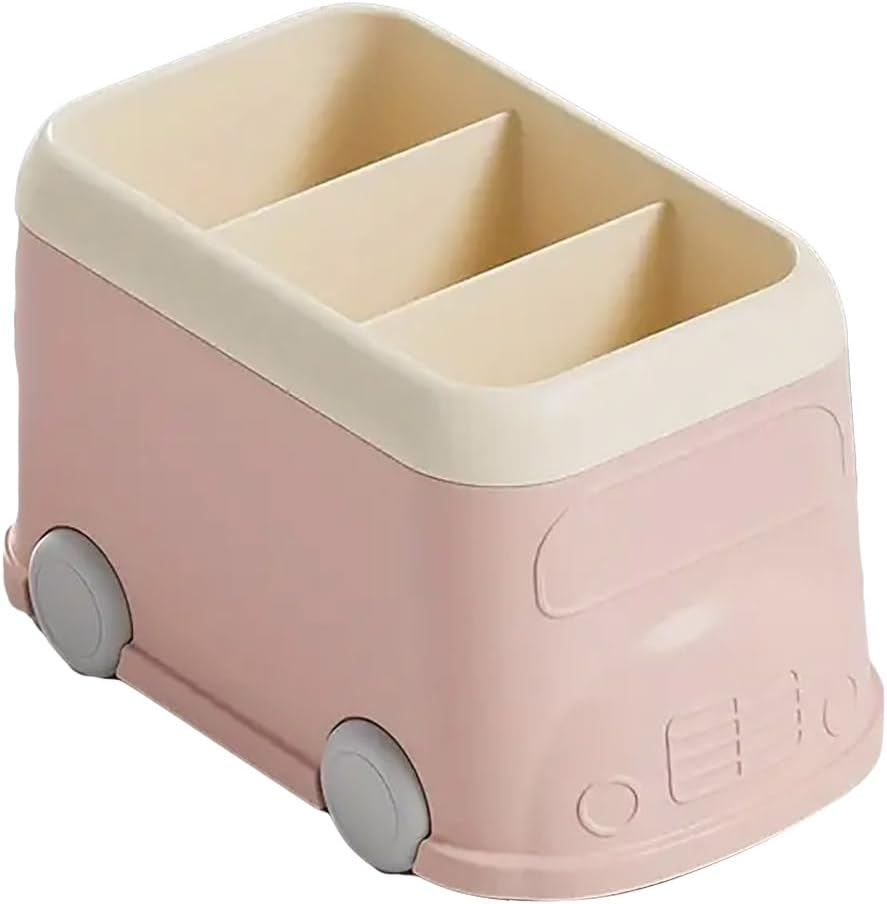 AIMALL Desktop Storage Box, Cartoon-Style Split Pen Holder, Multifunctional Stationery Storage Box, Desk Organizer for Office Sundries, Dimensions: 7.48X4.72X4.33 Inches