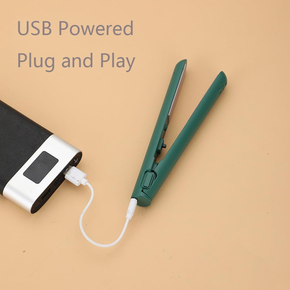 Dualglam Mini Dual-Purpose Curling Iron, Beautyskinusa Curling Iron, 2-In-1 Portable USB Curling Wand, for All Hair Types (Pink) image number 1