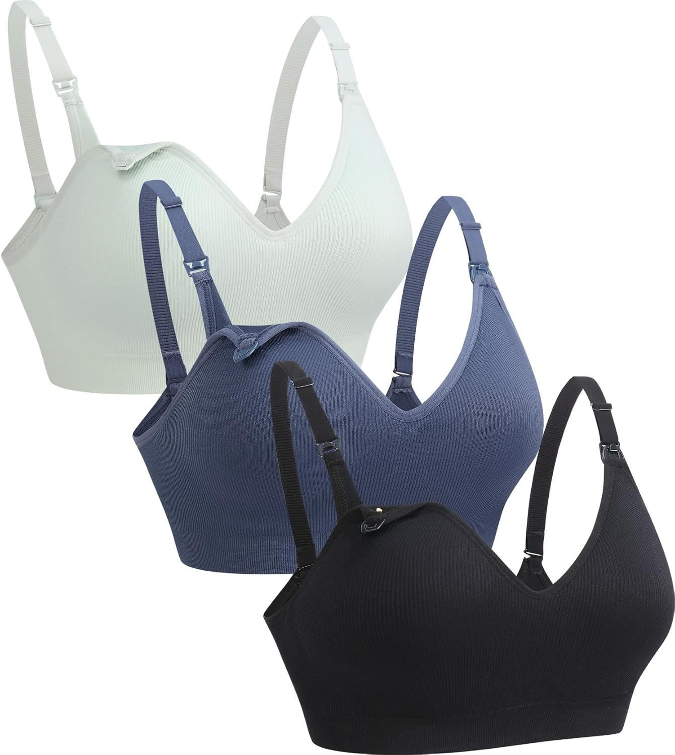 Supportive Nursing Bra for Maternity Breastfeeding Seamless Bralette with Built in Padded for Pregnancy Women