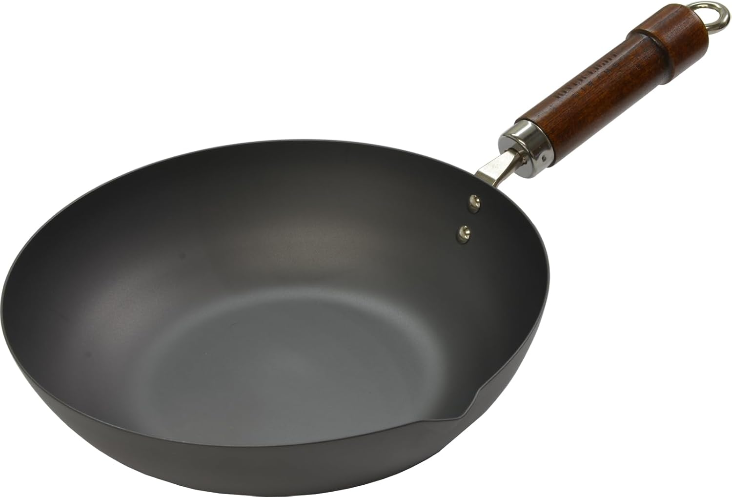 Riverlight KU1430 Ultra Japan Frying Pan, Deep Frying Pan, 11.8 Inches (30 Cm), Iron Nitride, IH Compatible, Rust Resistant, Wok, Made in Japan image number 3