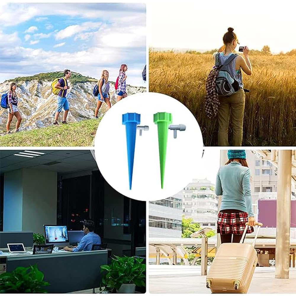 12 PCS Self Plant Watering Spikes,Adjustable Self Watering System, Automatic Drip Irrigation System with Slow Release Control Valve Switch - for Flowers or Vegetables Indoor & Outdoor image number 6