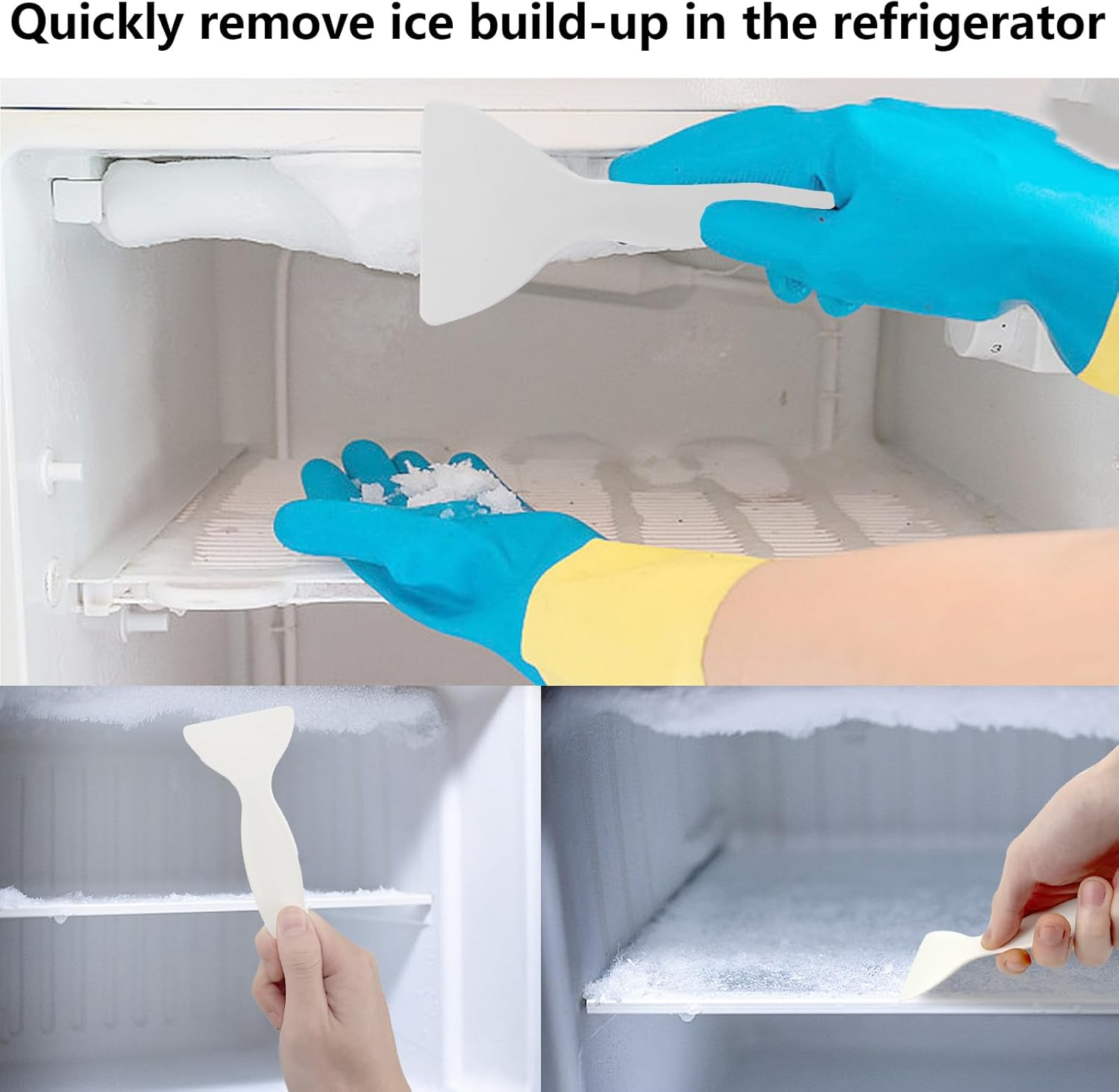 14-Piece Fridge Cleaning Set, Fridge Drain Cleaning, Fridge Cleaner Set with Fridge Brush, Hose, Syringe, De-Icing Shovels, Plunger, for Unblocking Drain Holes, Refrigerators image number 4