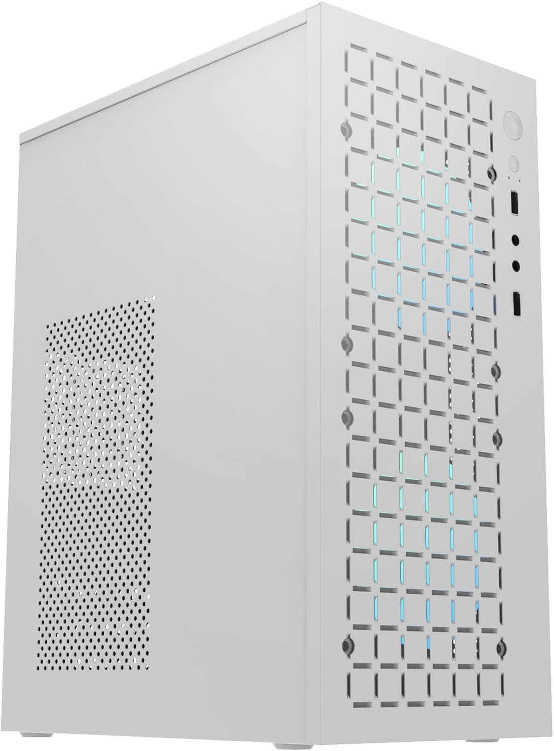 TGDGAMER Matx Case,Itx Case,High Airflow Micro ATX PC Case, Support MATX, Mini-Itx, Micro ATX Case Slim with Usb2.0X2 I/O Port, Black without Fans, H6-3000 AIRFLOW-B