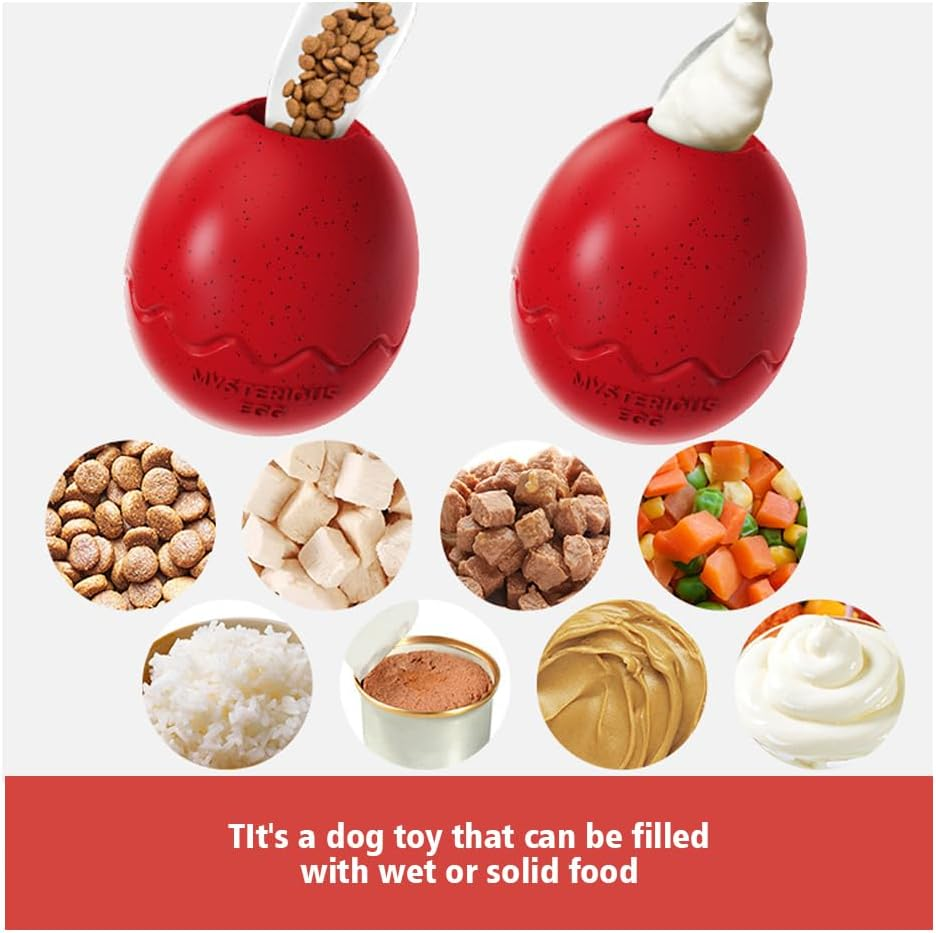 Interactive Treat Dispensing Dog Toy, Chew Toy for Aggressive Chewers, Fun Fetch, Durable & Dishwasher Safe(Red) image number 3