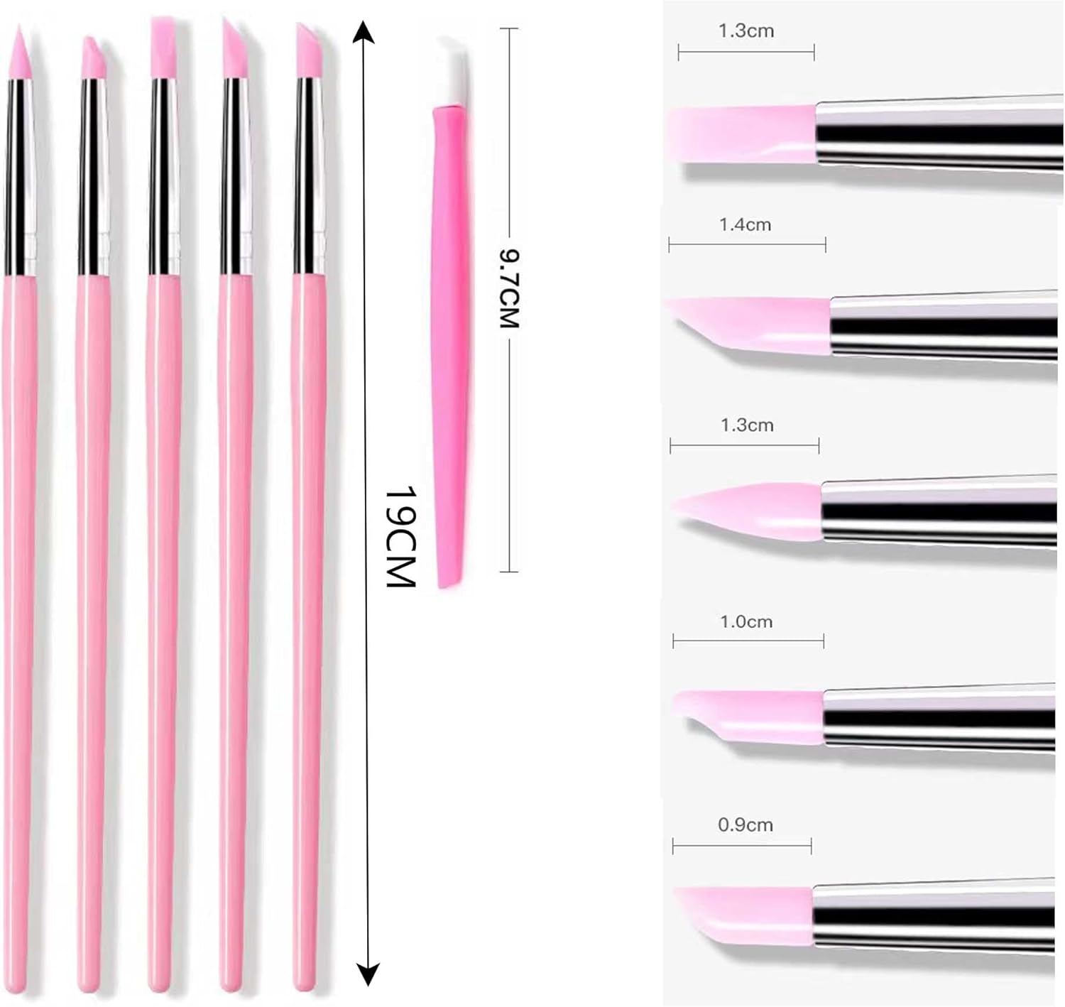 Polymer Clay Tools, Dotting Tools, Nail Art, Air Dry Clay, Sculpting Painting Embossing Scoring Modeling, Ball Stylus Pen, Rock, Silicone, Langqun image number 5