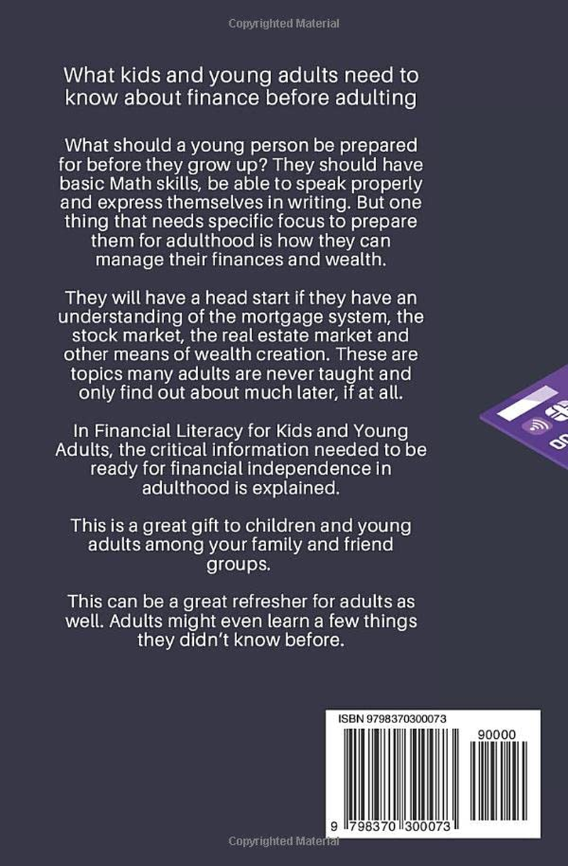 Financial Literacy for Kids and Young Adults