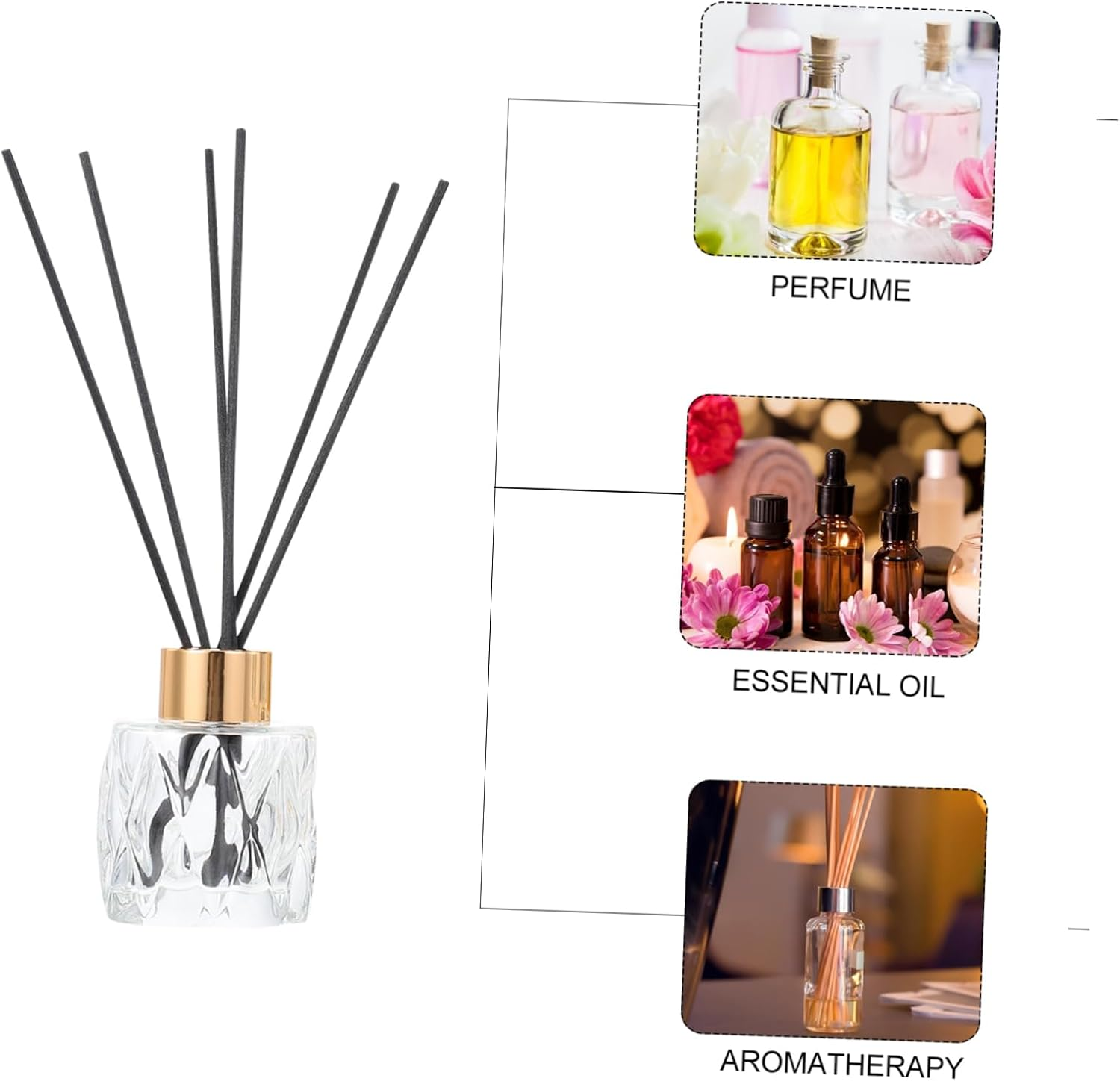 GARVALON Versatile Aromatherapy Containers Diffuser Bottles Elegant Glass Fragrance Release Jars For image number 1