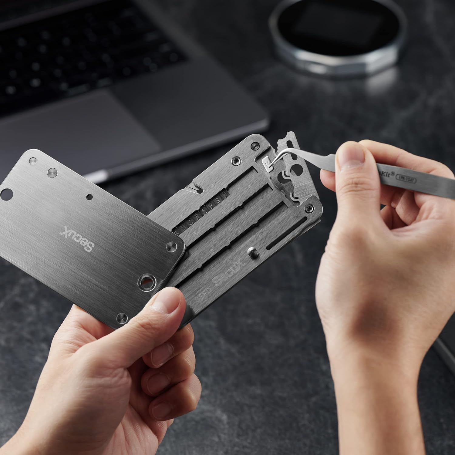 Secux &ndash; XSEED PRO Eco - Indestructible Bitcoin Wallet Crypto Seed Storage Steel Plate - Compatible with Ledger, Trezor Hardware Wallets image number 2