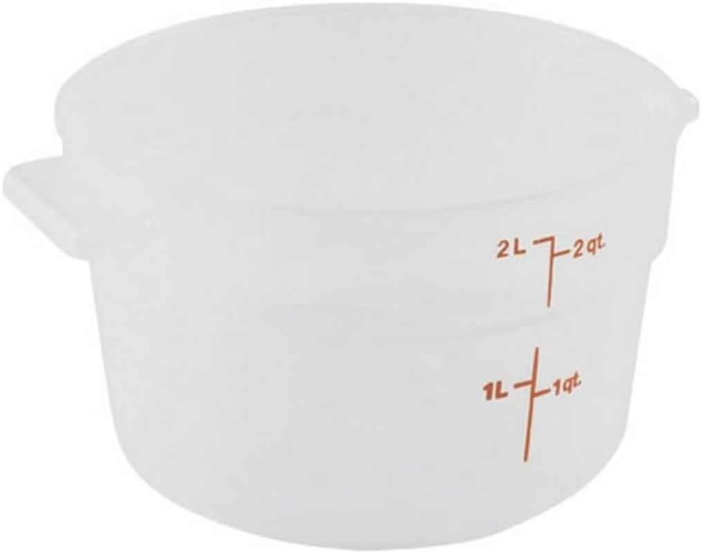 Cambro Cambro (RFS2PP190) 2 Qt. round Polypropylene Food Storage Container - Camwear, RFS2PP, Plastic, Clear, 2-Quart image number 1