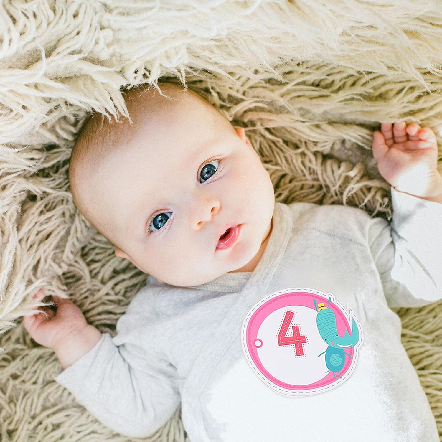 SUPVOX 12Pcs Month Stickers Photo Supplies Creative Milestone Stickers for Newborn Photography and Growth Documentation image number 1