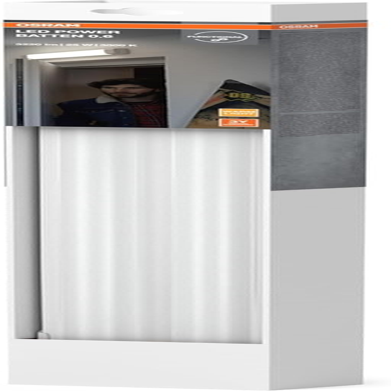 Osram LED Light Strip 600 Mm, 25 W, 3000 K, Warm White, 2300 Lm, Steel Housing, Polycarbonate Diffuser, IP20 for Ceiling and Wall Mounting image number 3