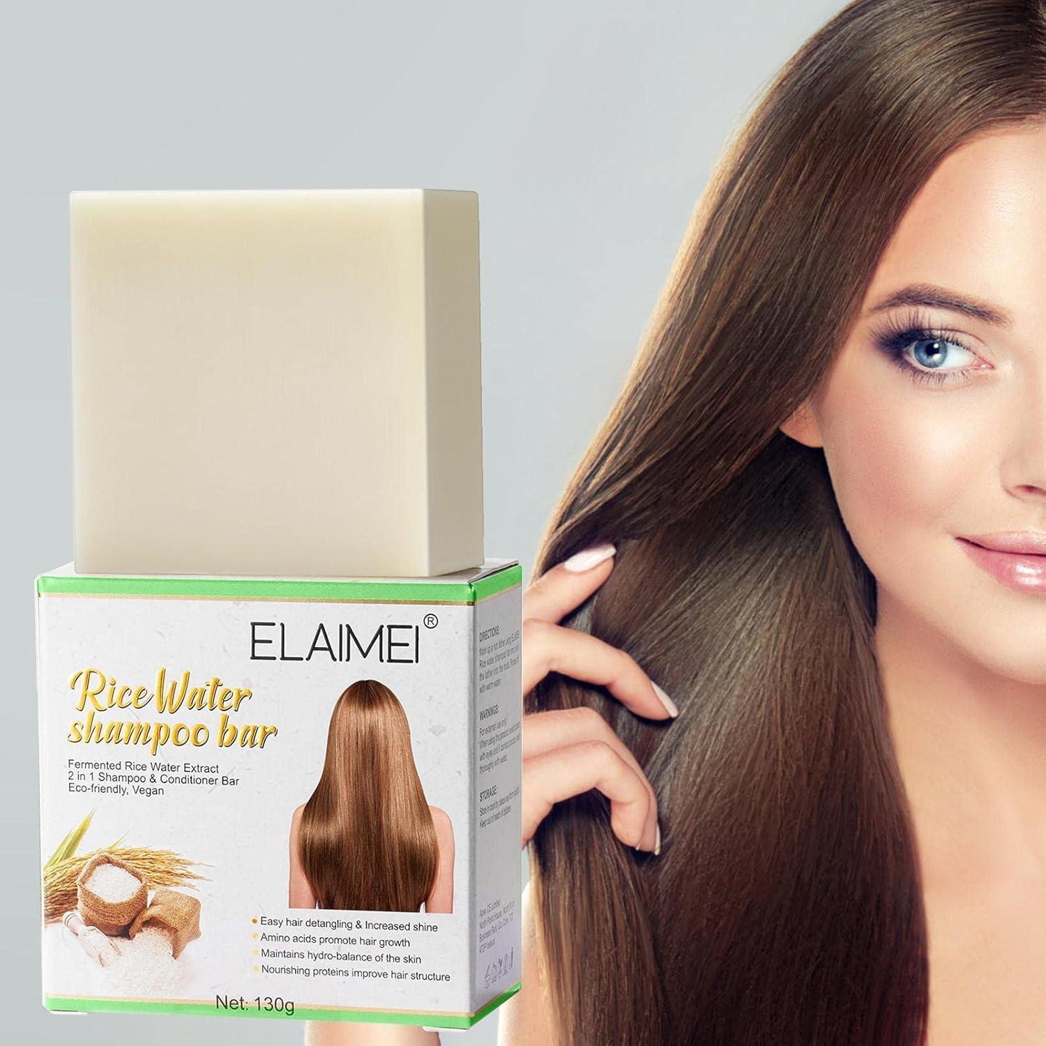 2 Pcs Hair Shampoo Bar, Solid Shampoo Bar Hair Soap Organic Shampoo Bars for Hair Loss, Hydrating Hair Loss Solution for Strengthening & Volumizing Hair M/B