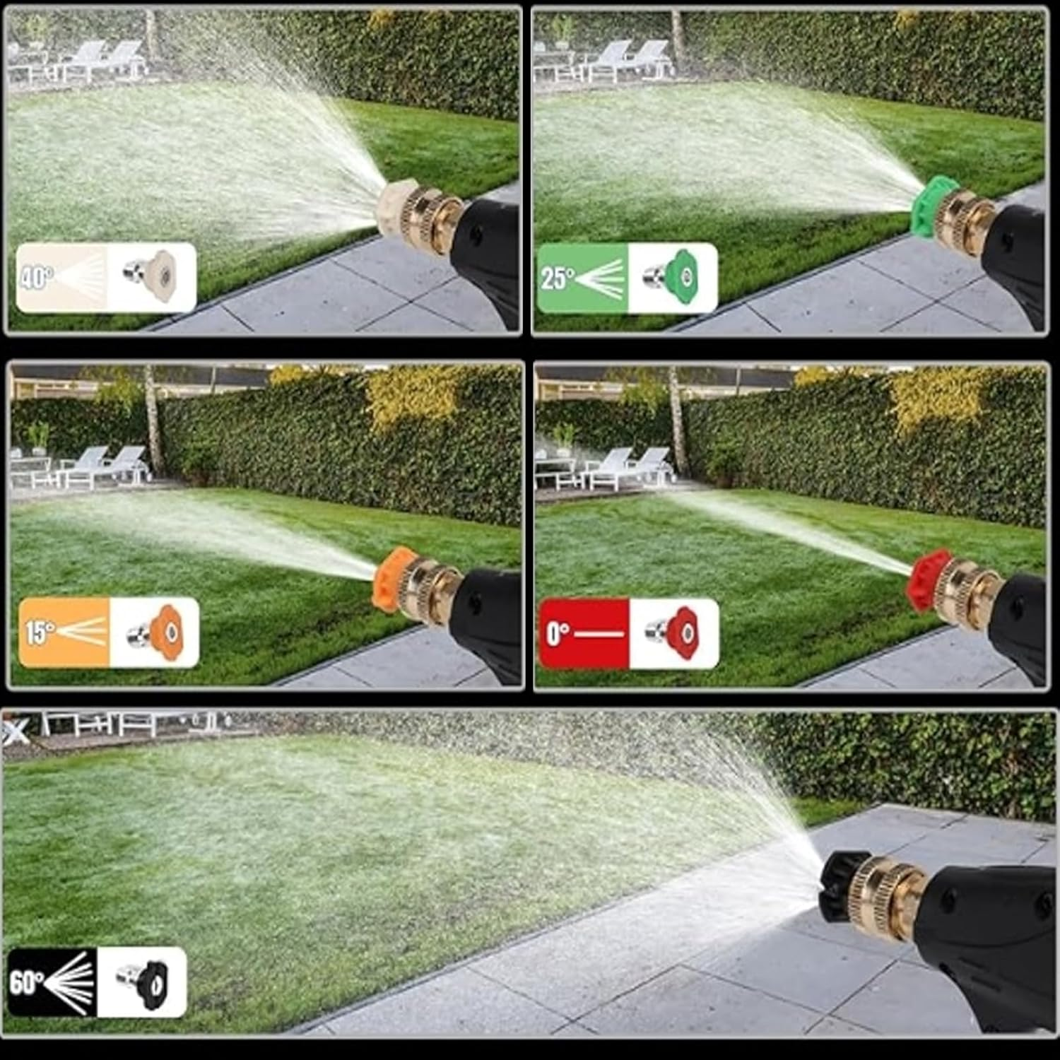 Foam Cannon Pressure Washer Kit - Double Nozzle Sprayer, Connector | Versatile Cleaning Accessory, High-Pressure Detailing Tool with Multi-Purpose Use during Home Exterior Washing, Auto Care, Garden image number 5