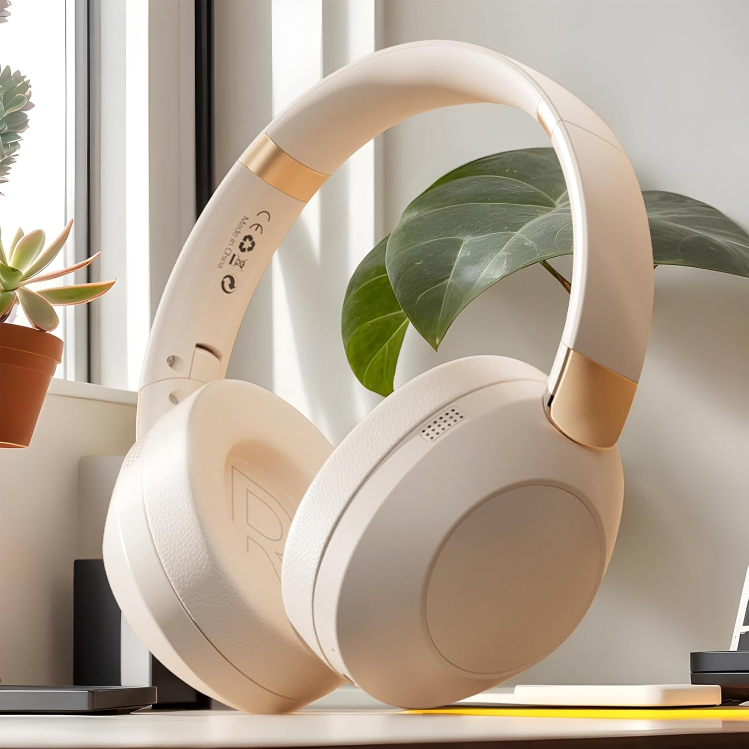 ETUCYNG Wireless over Ear Headphones - Lightweight Headset - Wireless Over-Ear Headphones Foldable Lightweight Comfortable Stereo Sound for Men