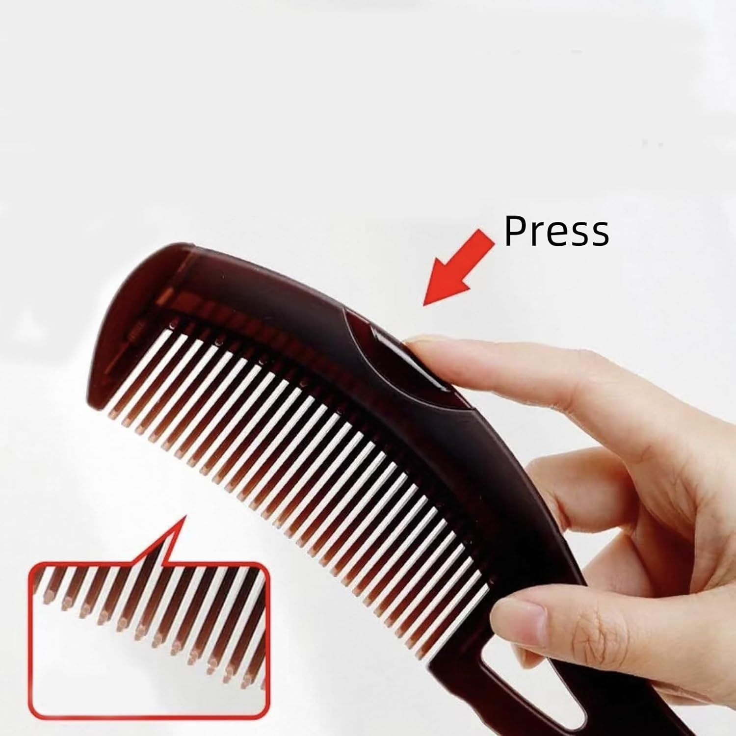 LIANRISES Dandruff Comb, Scalp Sweep Comb for Dandruff Remover, Scalp Cleaning Comb for Women and Men, Hollow Design, anti Static, Clean Hair Press Comb with Tail Comb image number 2