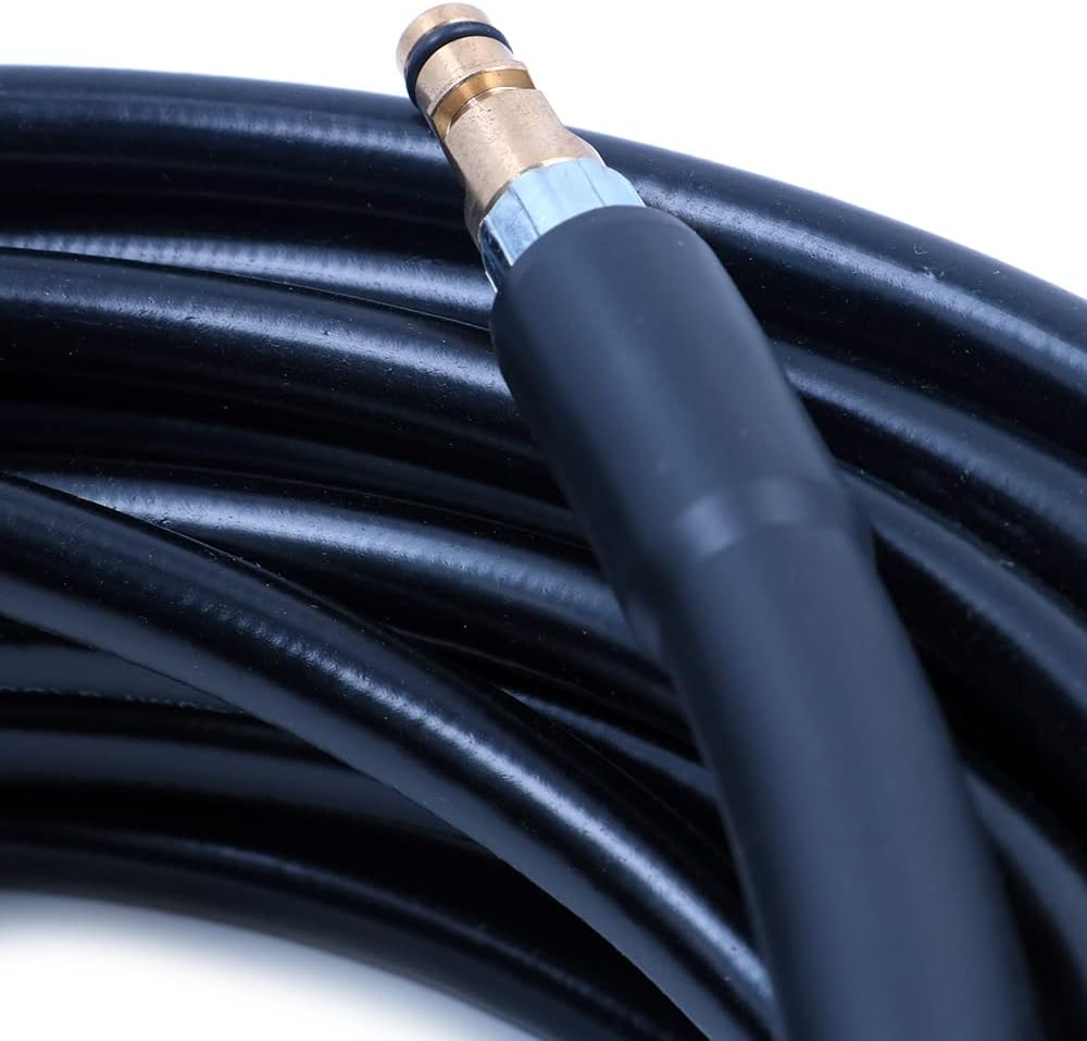 NUZAMAS 15M High Pressure Replacement Hose,5800Psi Hose Extension Pressure Washer Hose Drain Cleaning Kit K2 K3 K4 K5 K6 K7 Click Type Plug Quick Connector image number 1