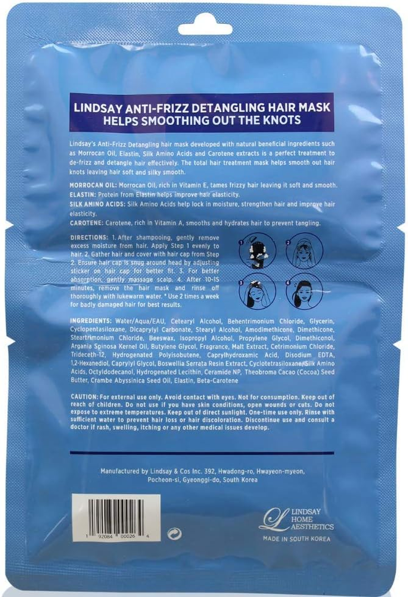 Anti-Frizz Detangling Hair Mask-Infused with Moroccan Oil, Elastin, Silk Amino Acids-Repair Damaged Hair-Lightweight with Protein to Help Restore Elastin, 1 Oz (Pack of 3) image number 4