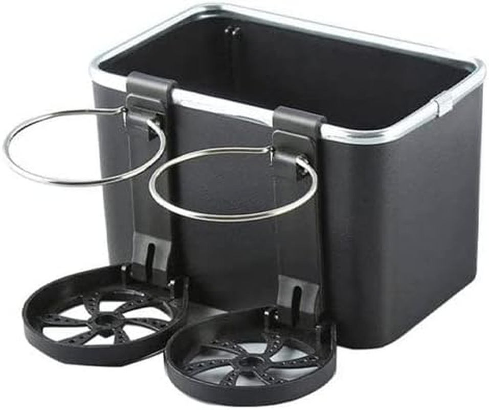 Car Armrest Storage Box Cup Holder Tissue Box Drawer Holders Car Seat Organizer Multifunctional Car Console Organizer with 2 Foldable Cup Holders