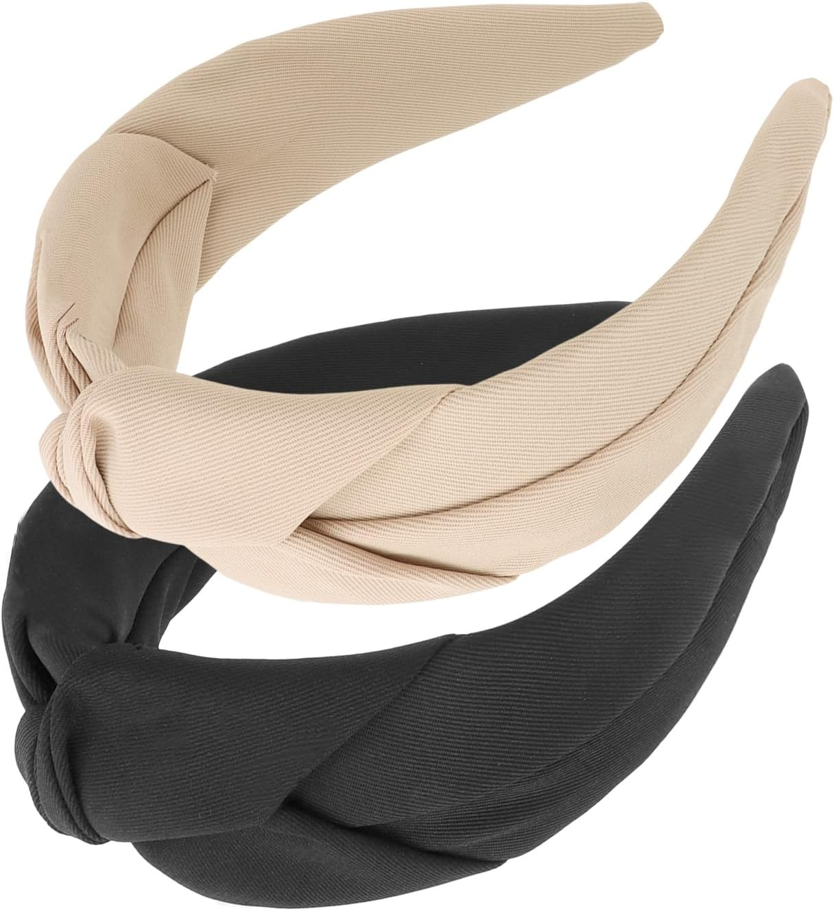 Pruadeor Pack of 2 Wide Headbands, Women'S Fashionable Knot Headband for Women, Hair Accessories image number 2