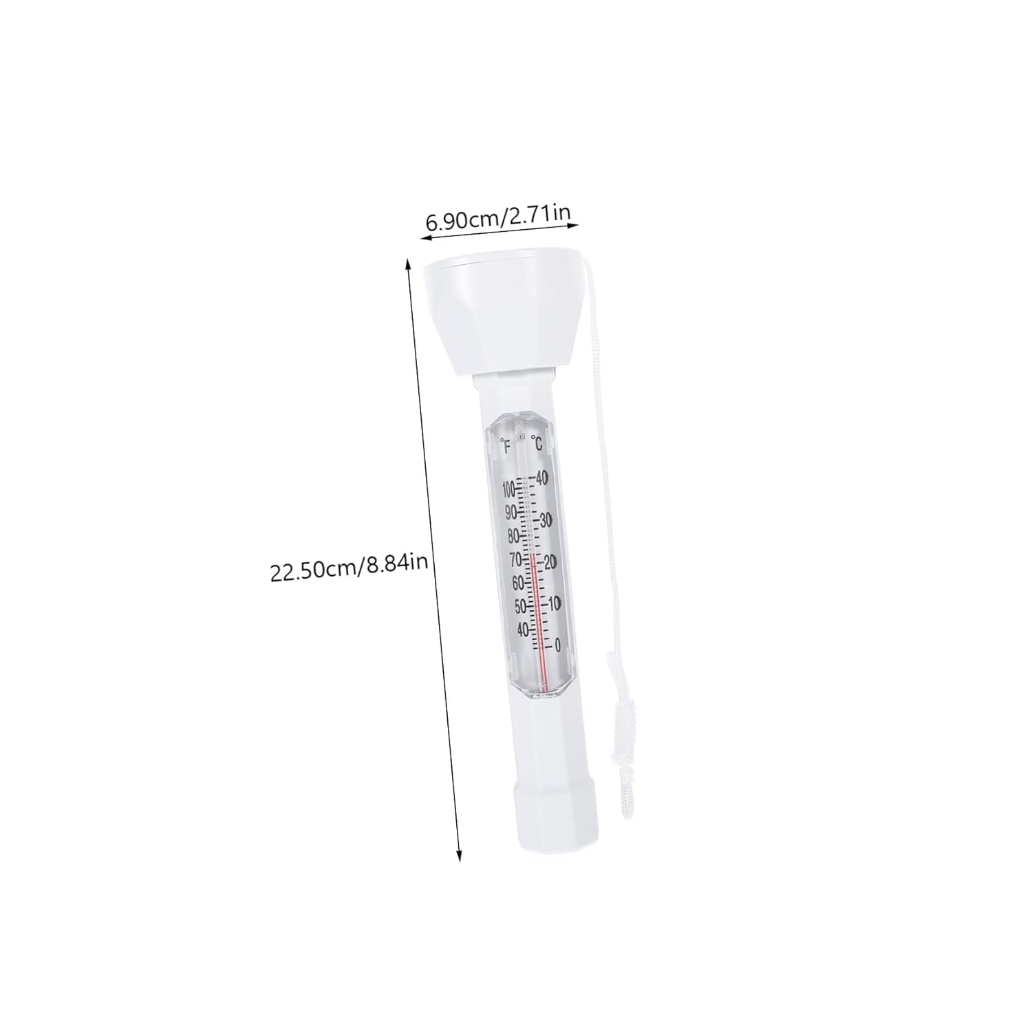 Floating Pool Thermometer with Dual Celsius and Fahrenheit Display Temperature for Fishponds Baths Saunas and Swimming Pools Read Floating Water Temperature Gauge image number 1