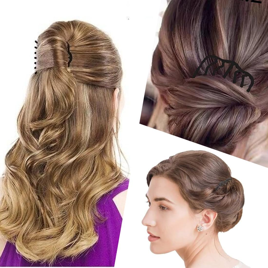 ZORVUJI Pack of 6 Hair Comb Metal Hair Combs Hair Accessories for Women Girls (3 Sizes) image number 2