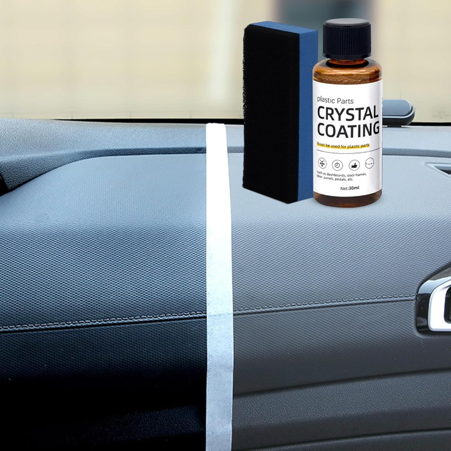 Car Restorer - 30Ml Coating Refurbish Agent,Long-Lasting Protection Revitalizing Agent Shiny Door for Automotive Interior Dashboard Vehicle Care image number 5