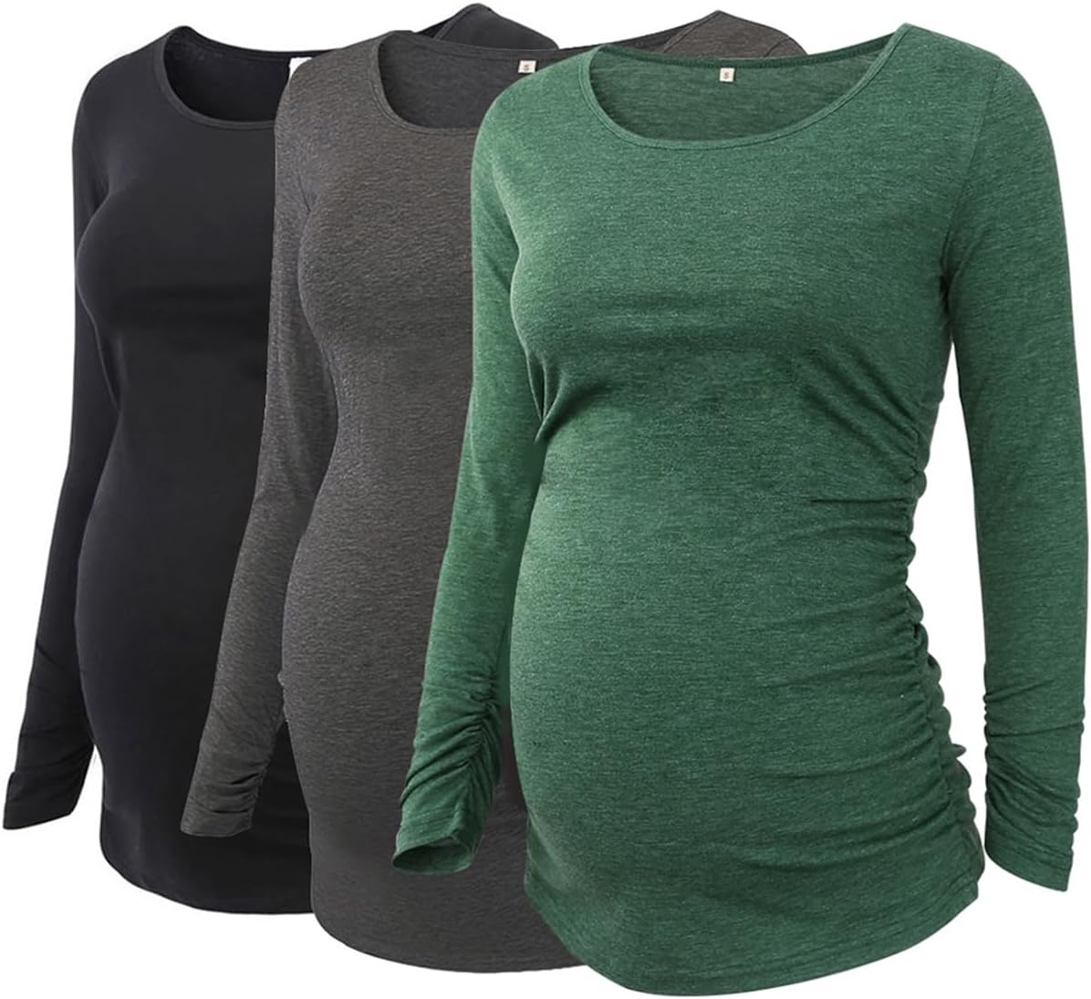 Love2Mi Women'S Maternity Shirt Long Sleeves Pack of 3