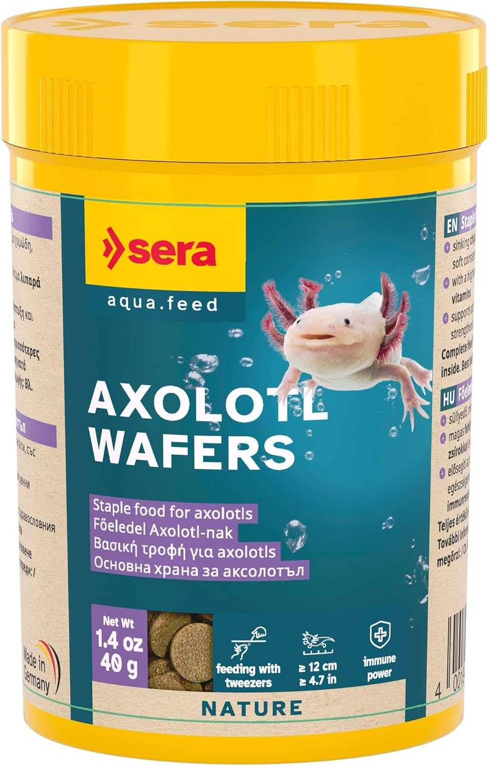 Sera Axolotl Wafers, Staple Food for Axolotls, Quickly Sinking Chips That Retain Their Shape, with a Succulent, Soft Consistency, for Freshwater Aquariums and Ponds, 250Ml (105G) image number 1