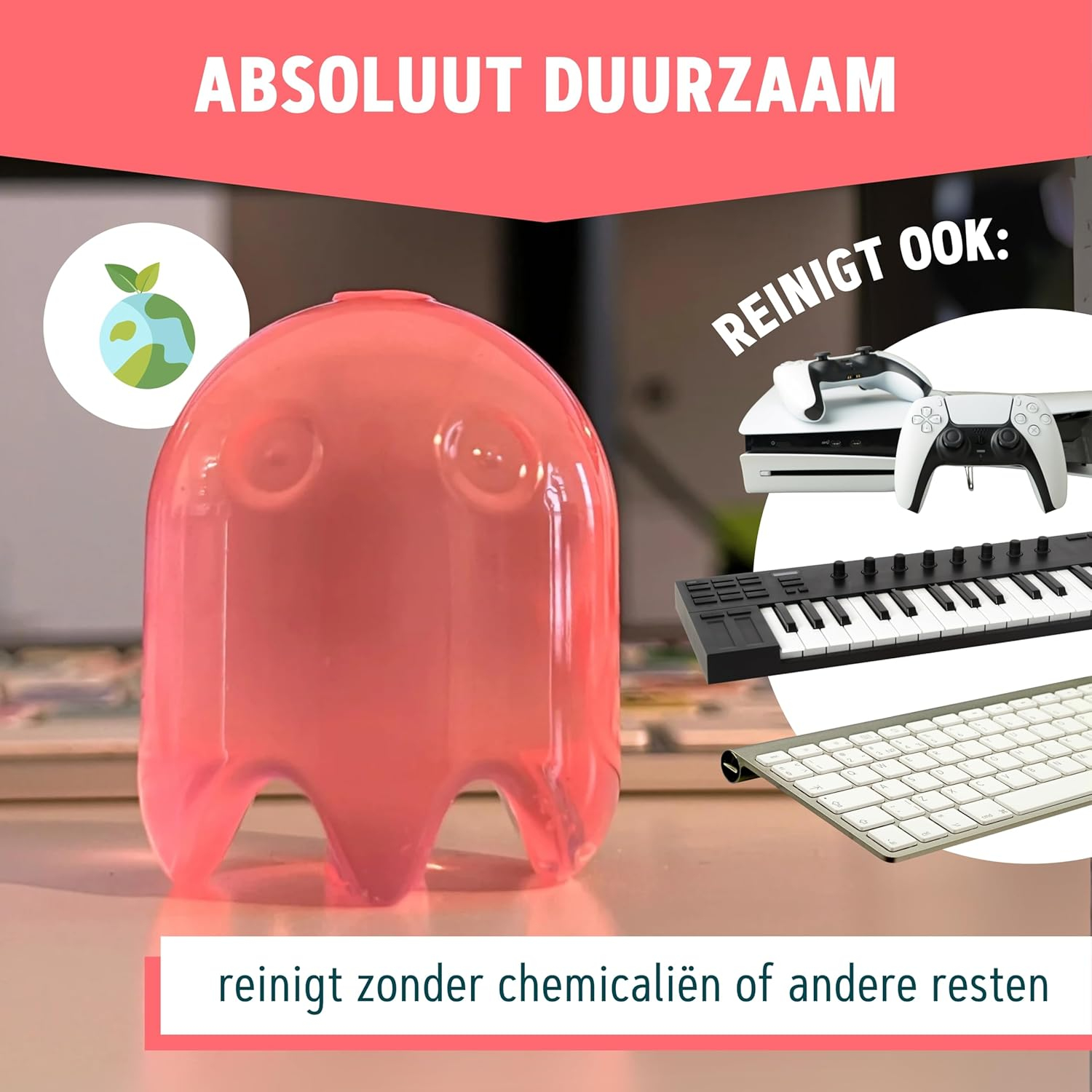 Sauberkugel&reg; Saubergeist &ndash; Effective Car Interior Cleaner against Dust and Dirt Even in Smallest Spaces &ndash; Reusable, Antibacterial and Washable &ndash; Made in Germany