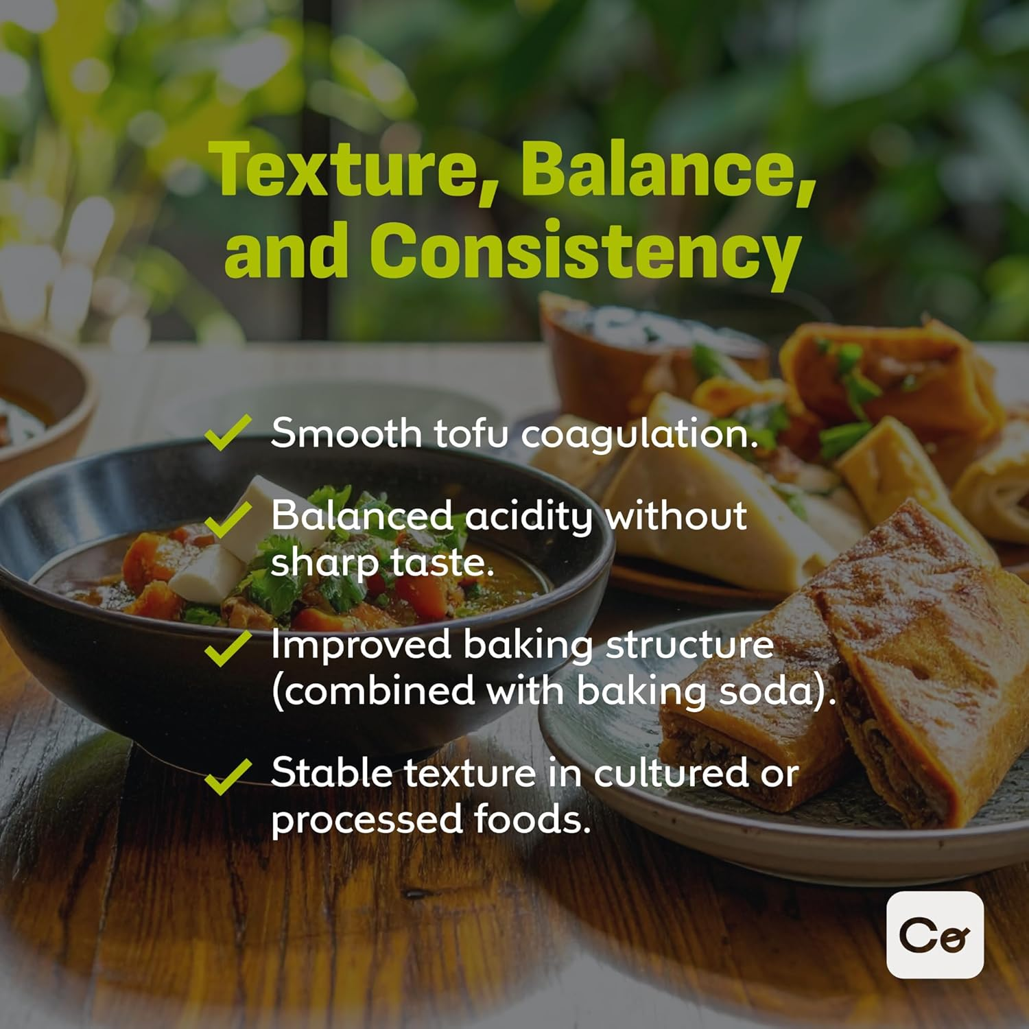 Coolinario Glucono Delta Lactone - GDL (2 Oz) Mild Acidulant & Coagulant for Tofu, Cheese & Baking | Gentle Sweet-Tart Flavor | Perfect for Molecular Gastronomy & Food Preservation | Food-Grade image number 3