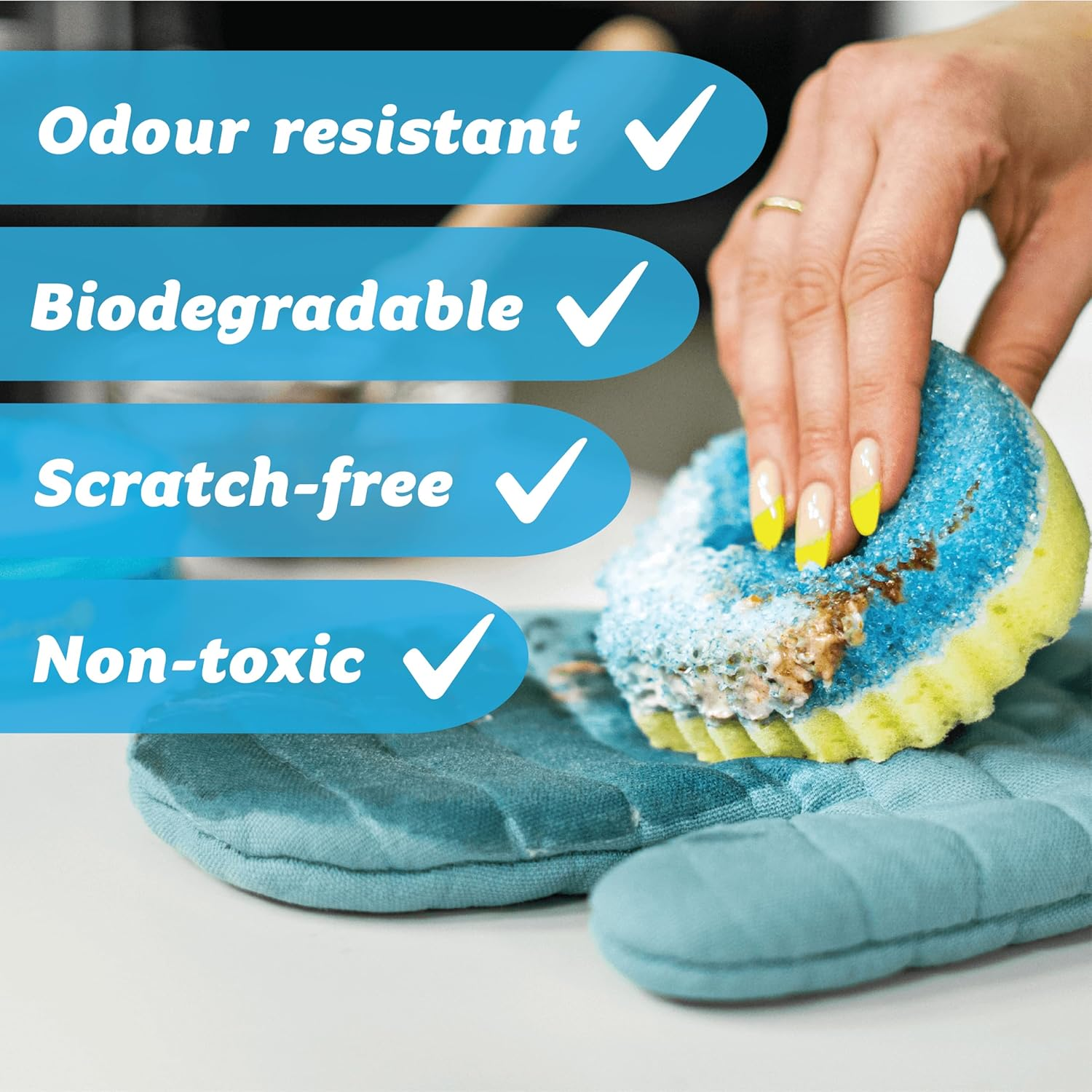 Scrub Daddy Powerase Gel Fabric Stain Remover - Multipurpose Upholstery Cleaner for Fabric & Leather Sofa, Furniture & Carpet Stain Remover for Old Stains, Mattress Cleaning, Incl. Scrub Mommy Sponge image number 4