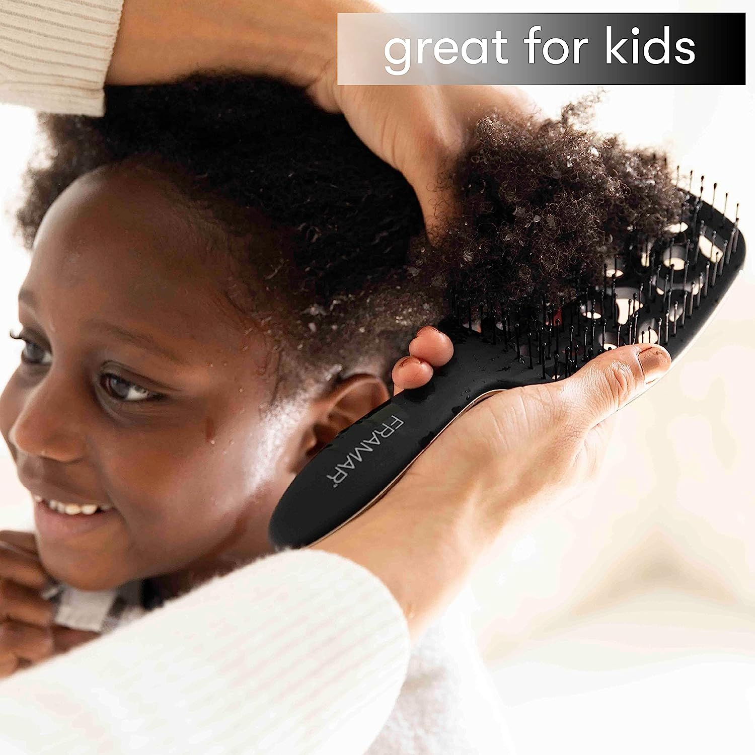 FRAMAR Professional Vented Hair Brush Paddle Curved Hair Brush for Blow Drying, Wet Paddle Brush for Women Blow Drying