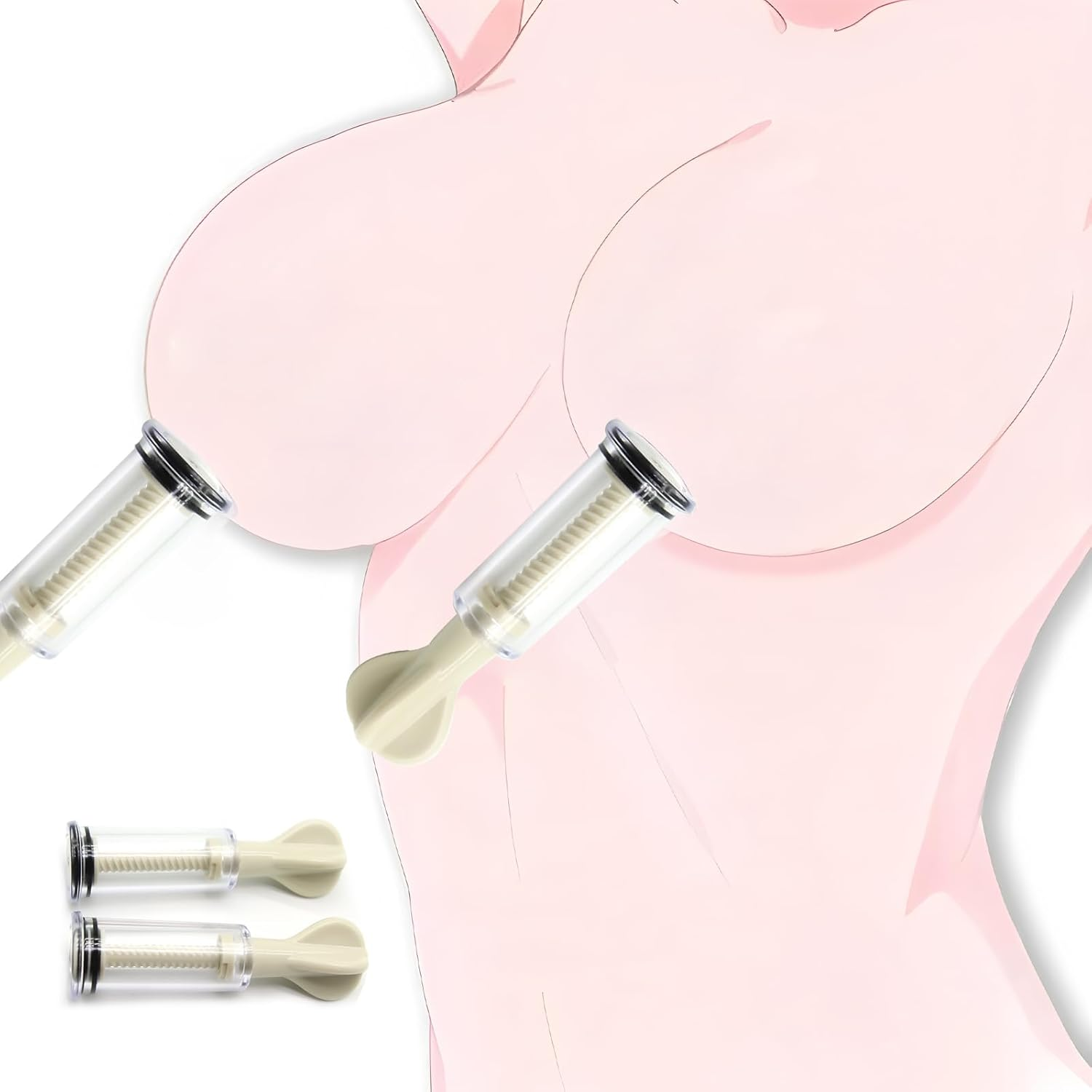 Mineens Nipple Toys,Nickel Clamps with Nickel Sucker,Nipple Clip Pearl Chain,Steel Non Piercing Nipple Rings Adsorbable Adult Toys, Suitable for Couples to Use When Intimate （3 Pcs） image number 6