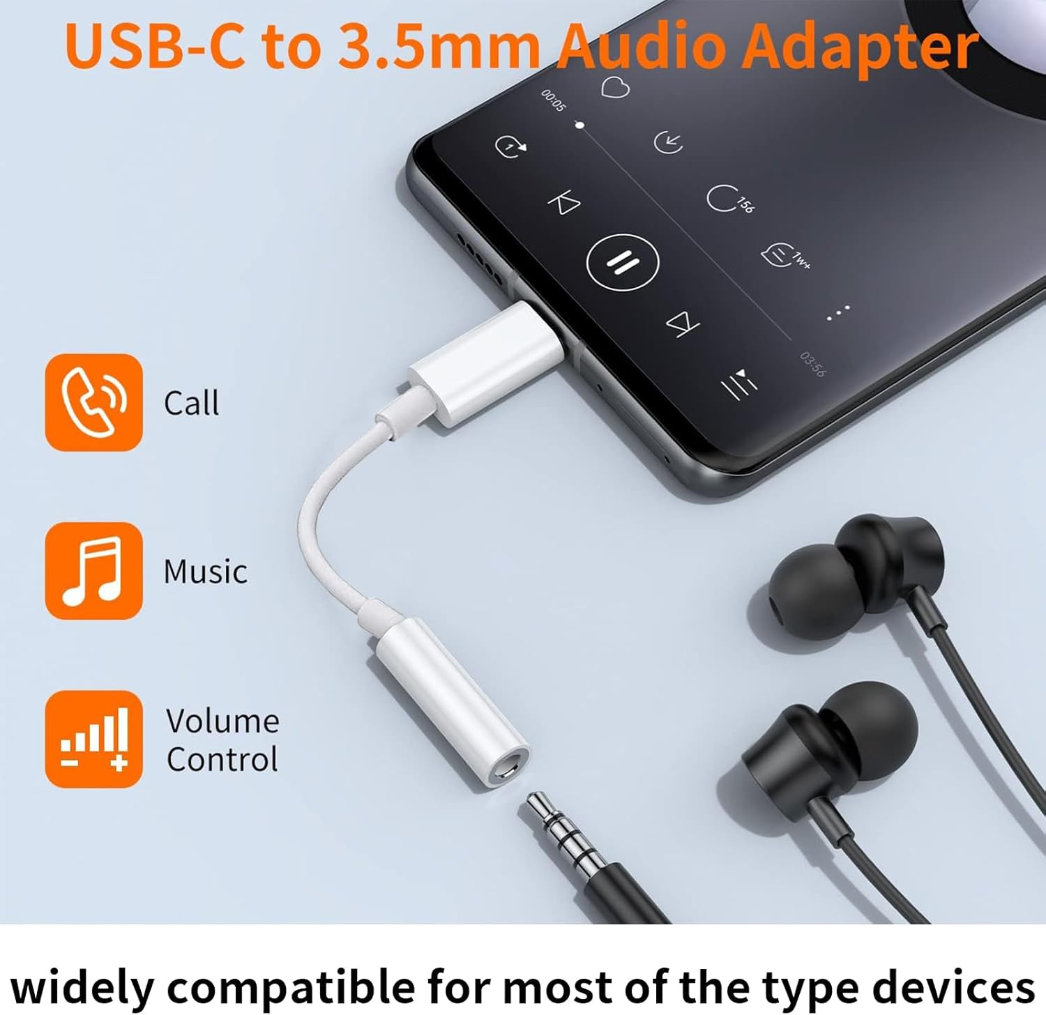 Mizoxy 2 Pack USB Type C to 3.5 Mm Female Headphone Jack Adapter, USB C to Aux Audio Dongle for Iphone 16/15 Pro/Max/Plus, Samsung Galaxy S23 S24 Ultra, Note 20, Ipad Pro image number 3