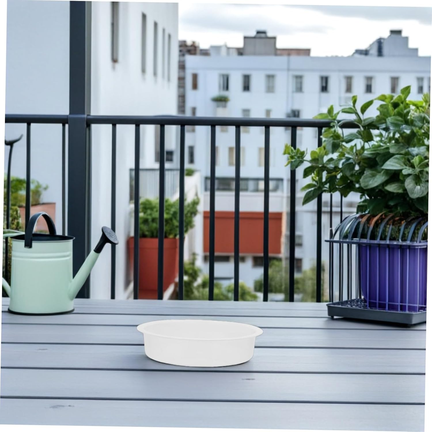 Yardwe 6Pcs Plastic Bird Bath Bowl Replacement for Outdoor Garden Balcony Lightweight Bird Water Feeder Bowls to Attract Hummingbirds Parrots image number 1