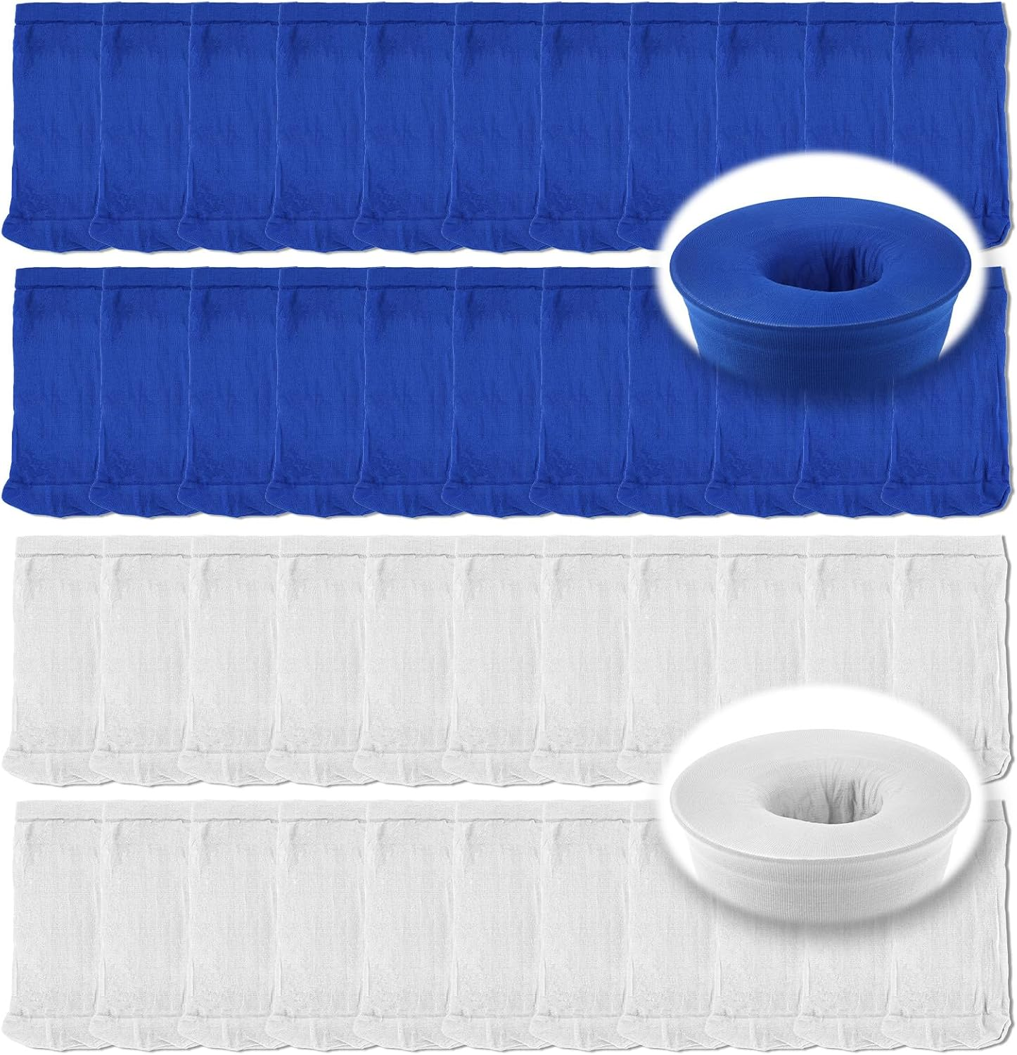 40Pcs Pool Skimmer Filter Socks, Stretchable Skimmer Basket Net Filter Socks for Swimming Pool Leaves Impurities Fine Sand Debris & Other Sundries (White, Dark Blue) image number 4