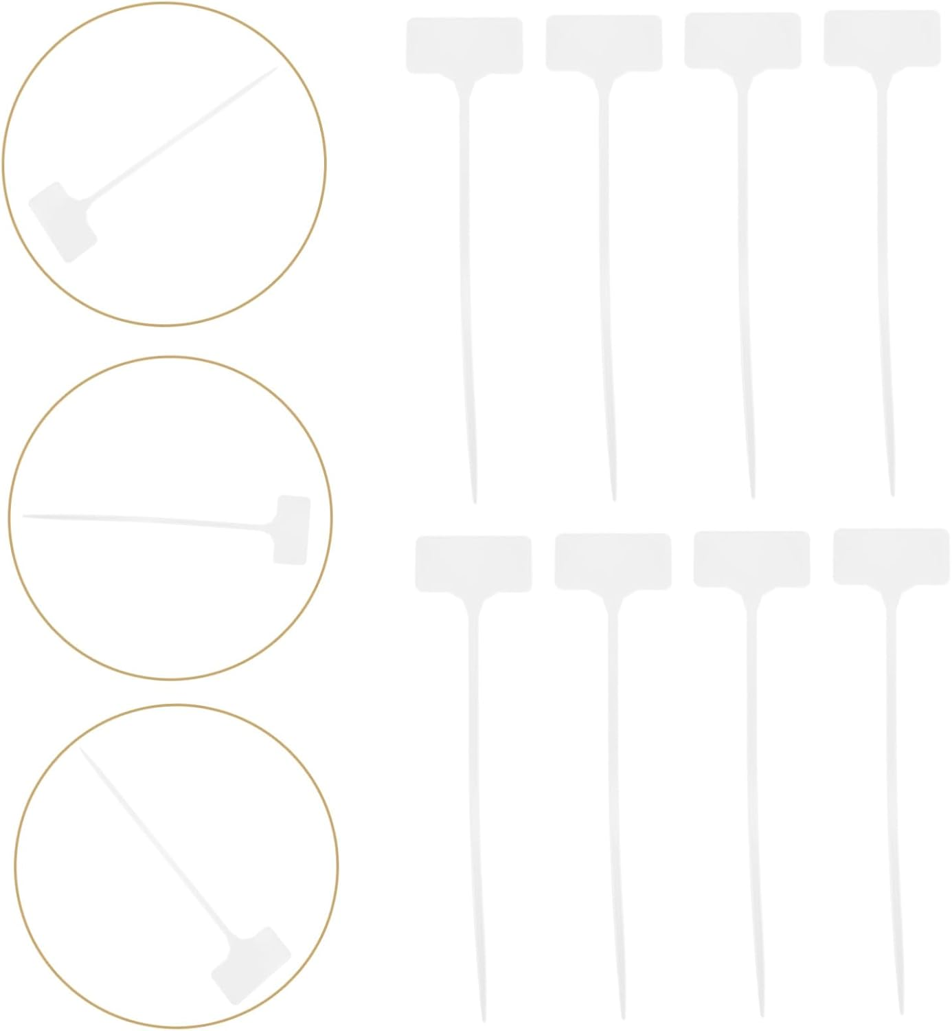 ROMISBABA 50Pcs Plant Markers Shaped Garden Labels for Use Easy to Write for Home Gardening Plant Supplies image number 5